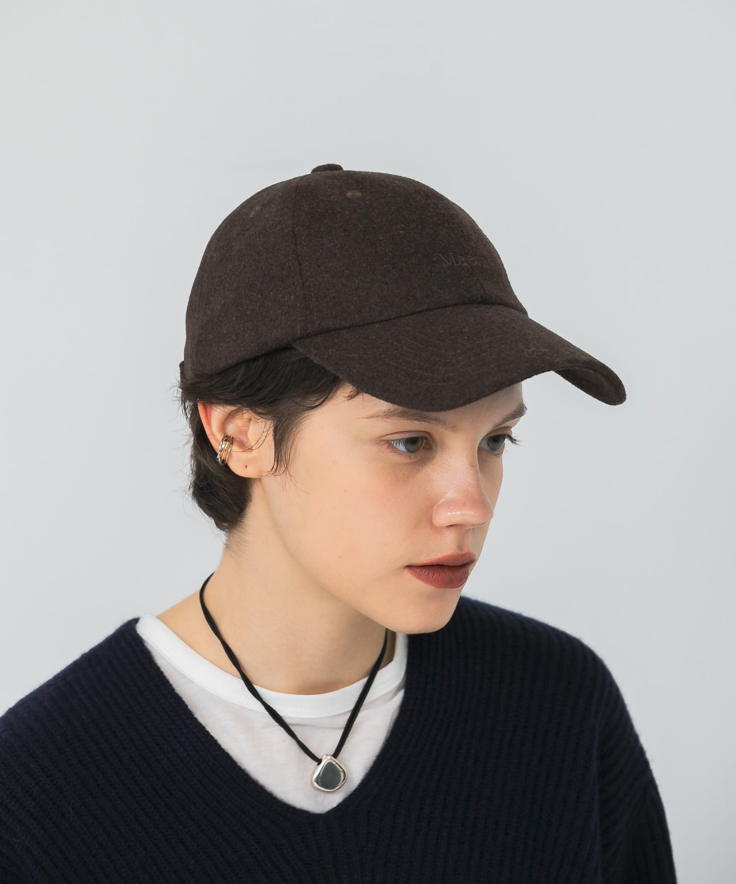 メルトンロゴキャップ BROWN FREE