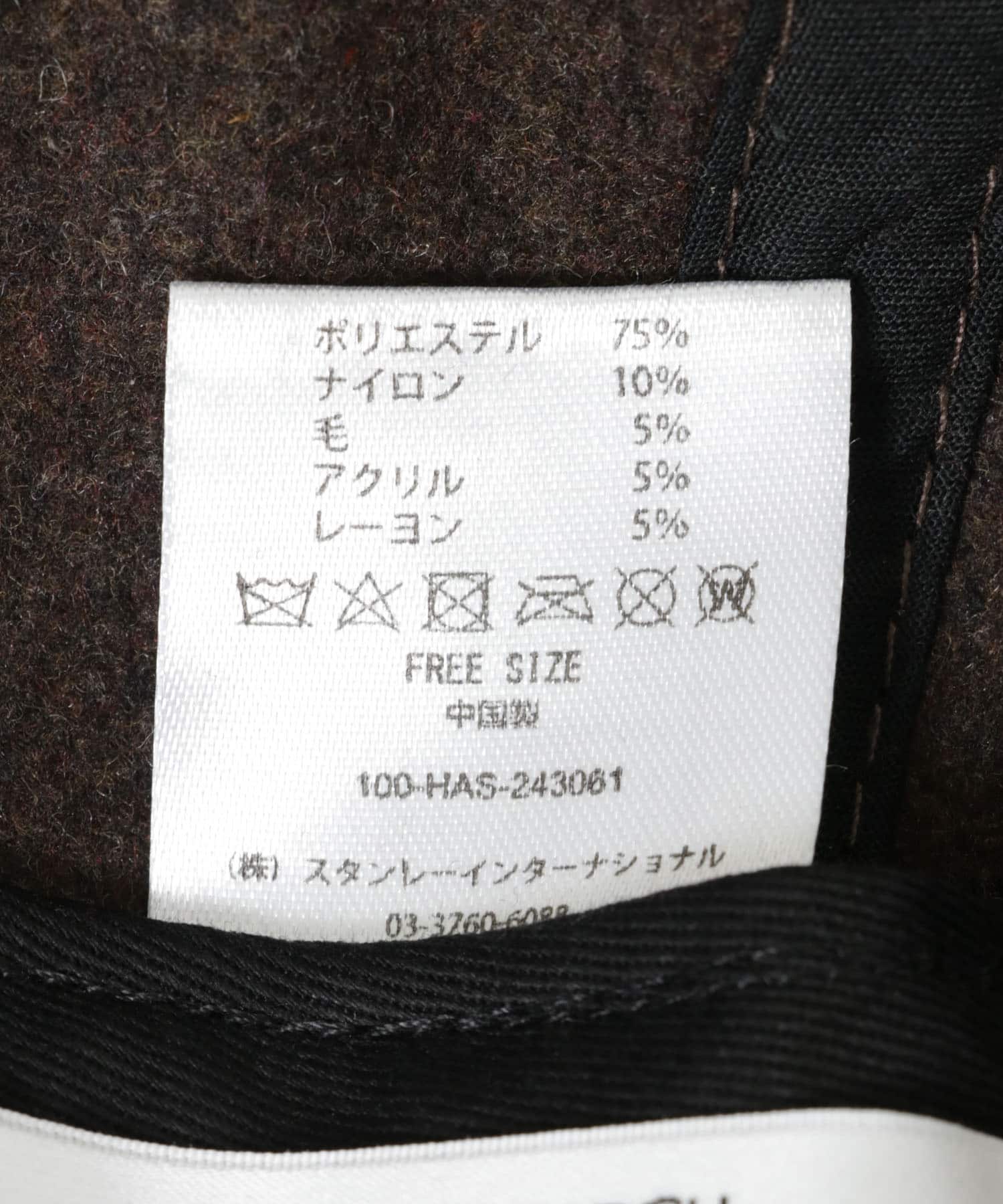 メルトンロゴキャップ BROWN FREE