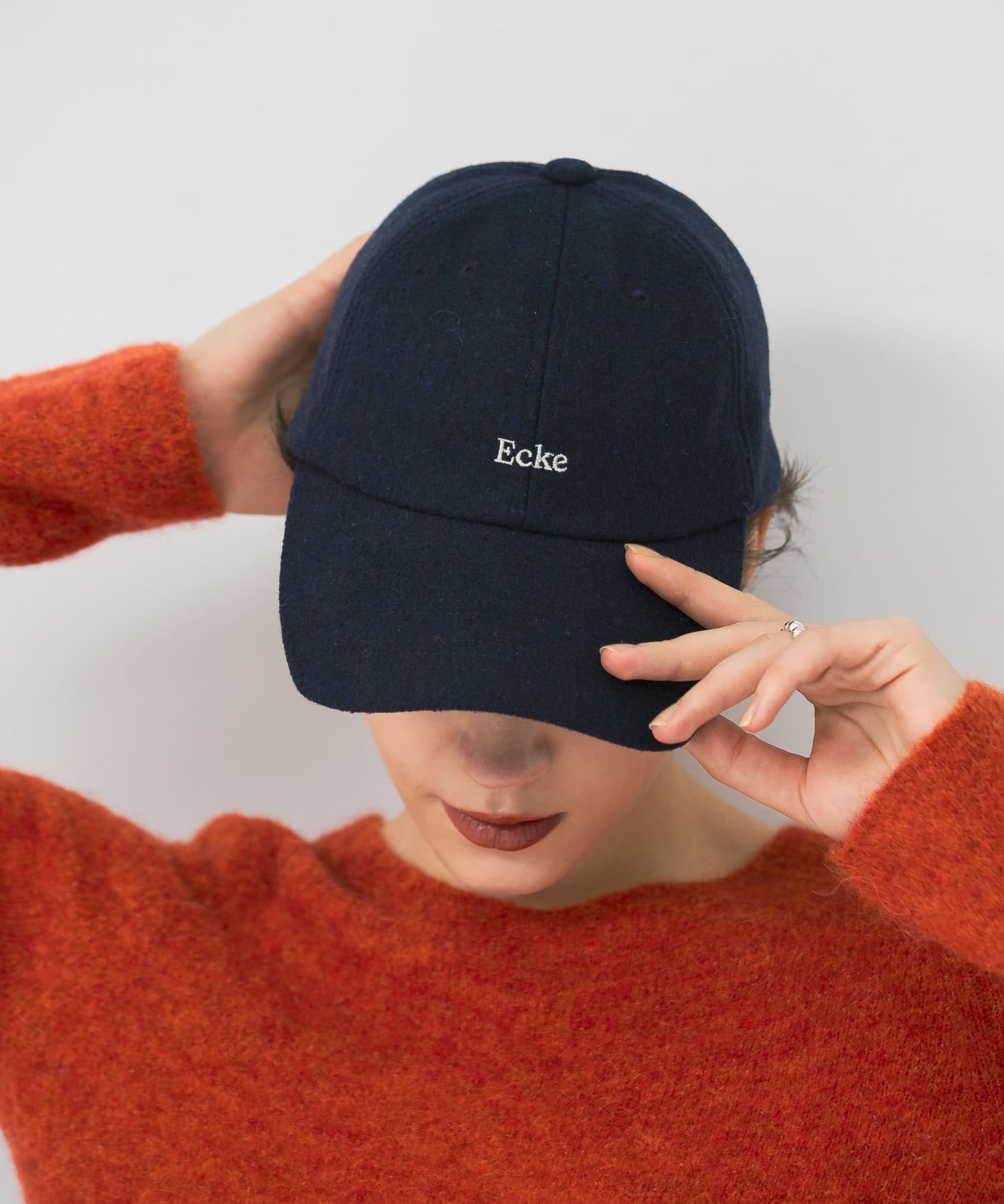 メルトンロゴキャップ NAVY FREE