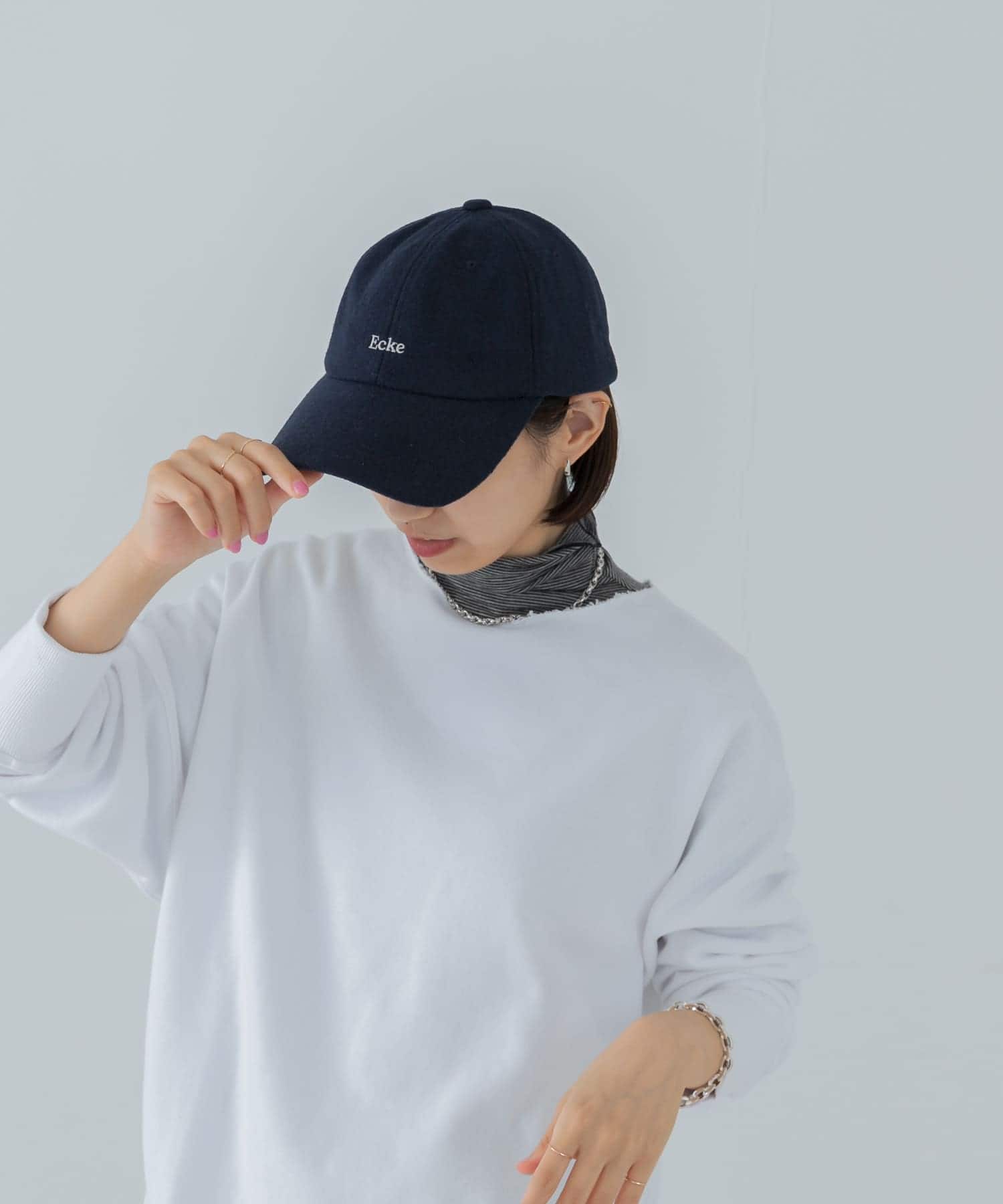 メルトンロゴキャップ NAVY FREE