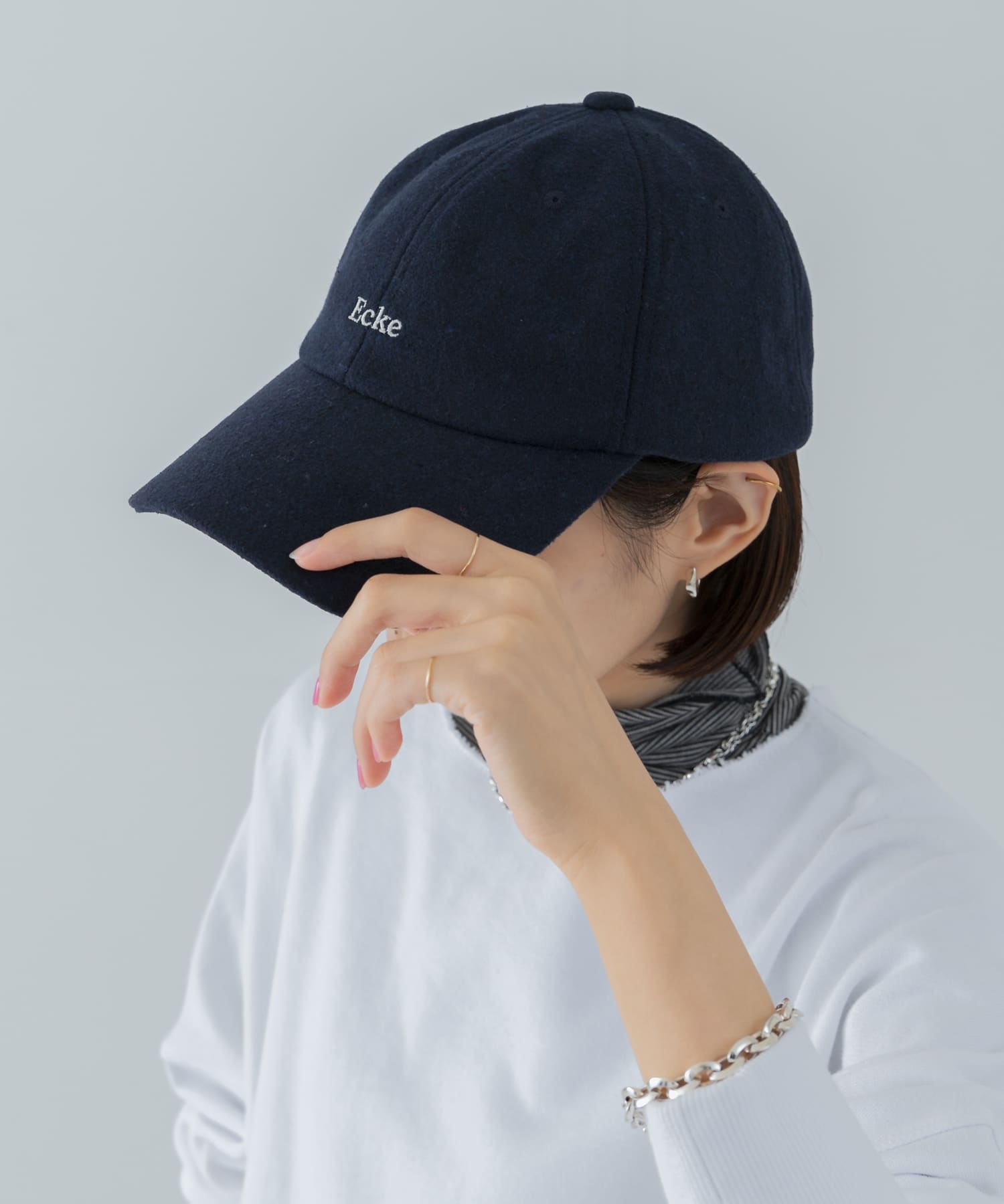 メルトンロゴキャップ NAVY FREE