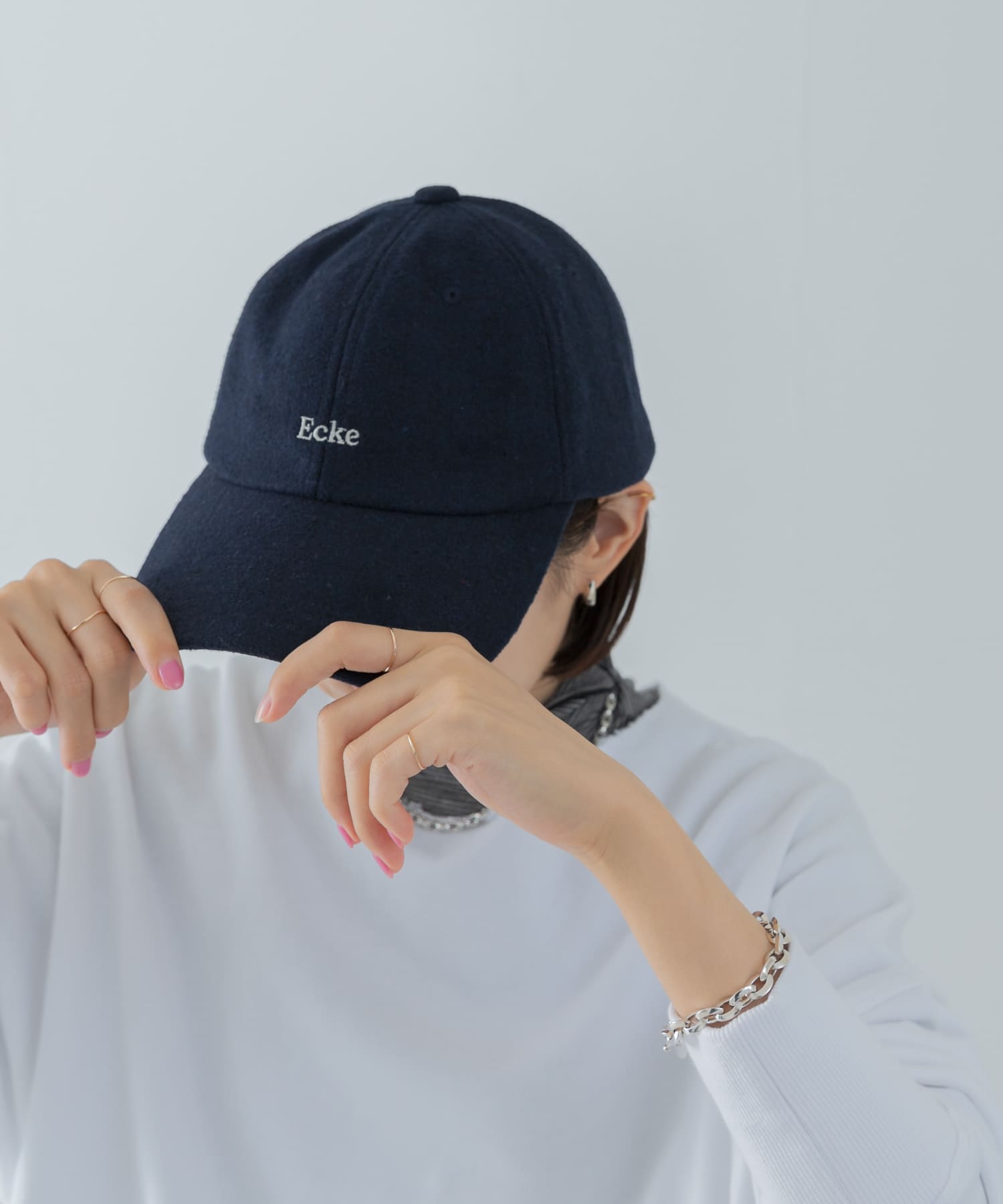 メルトンロゴキャップ NAVY FREE