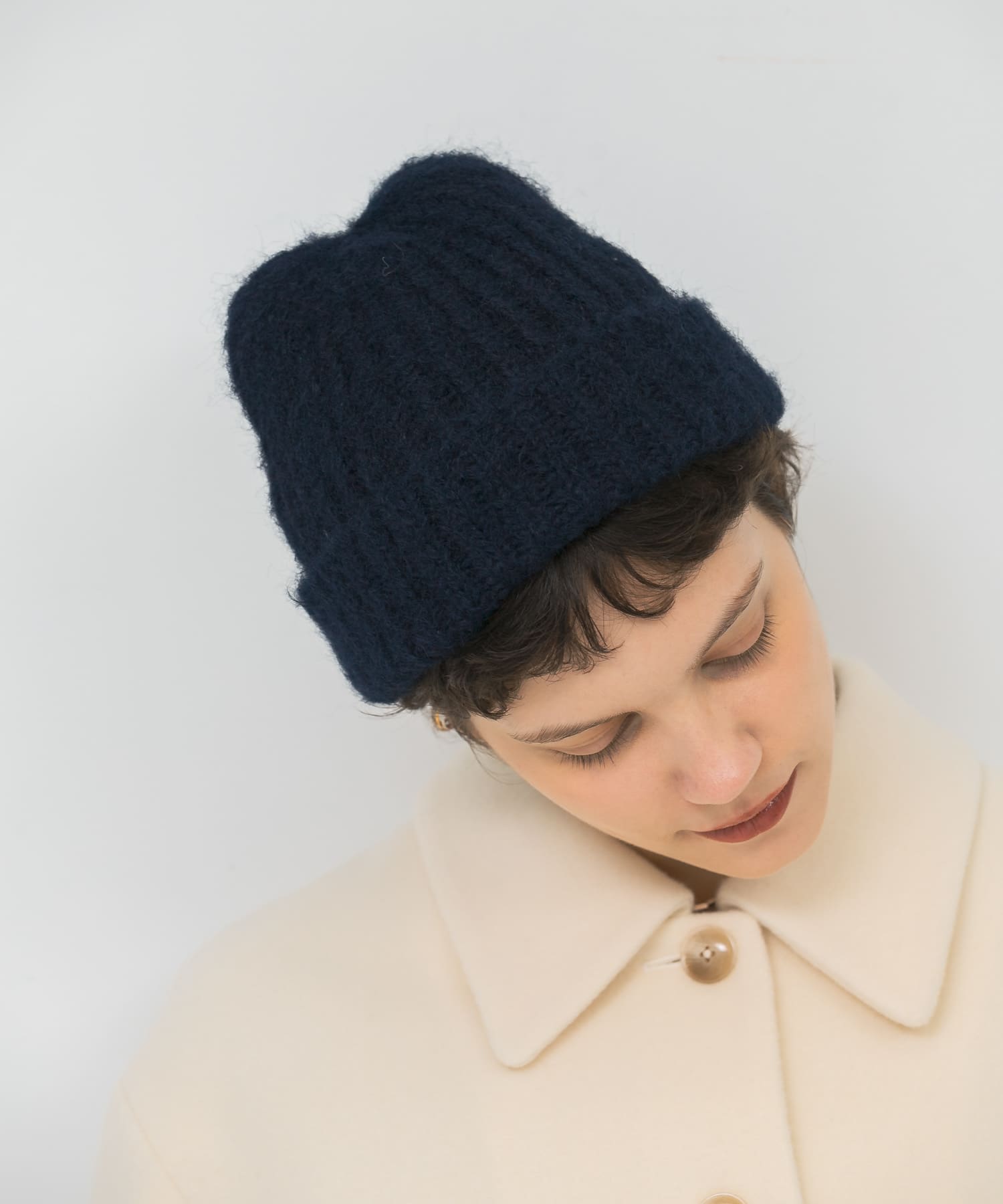 ニット帽 NAVY FREE