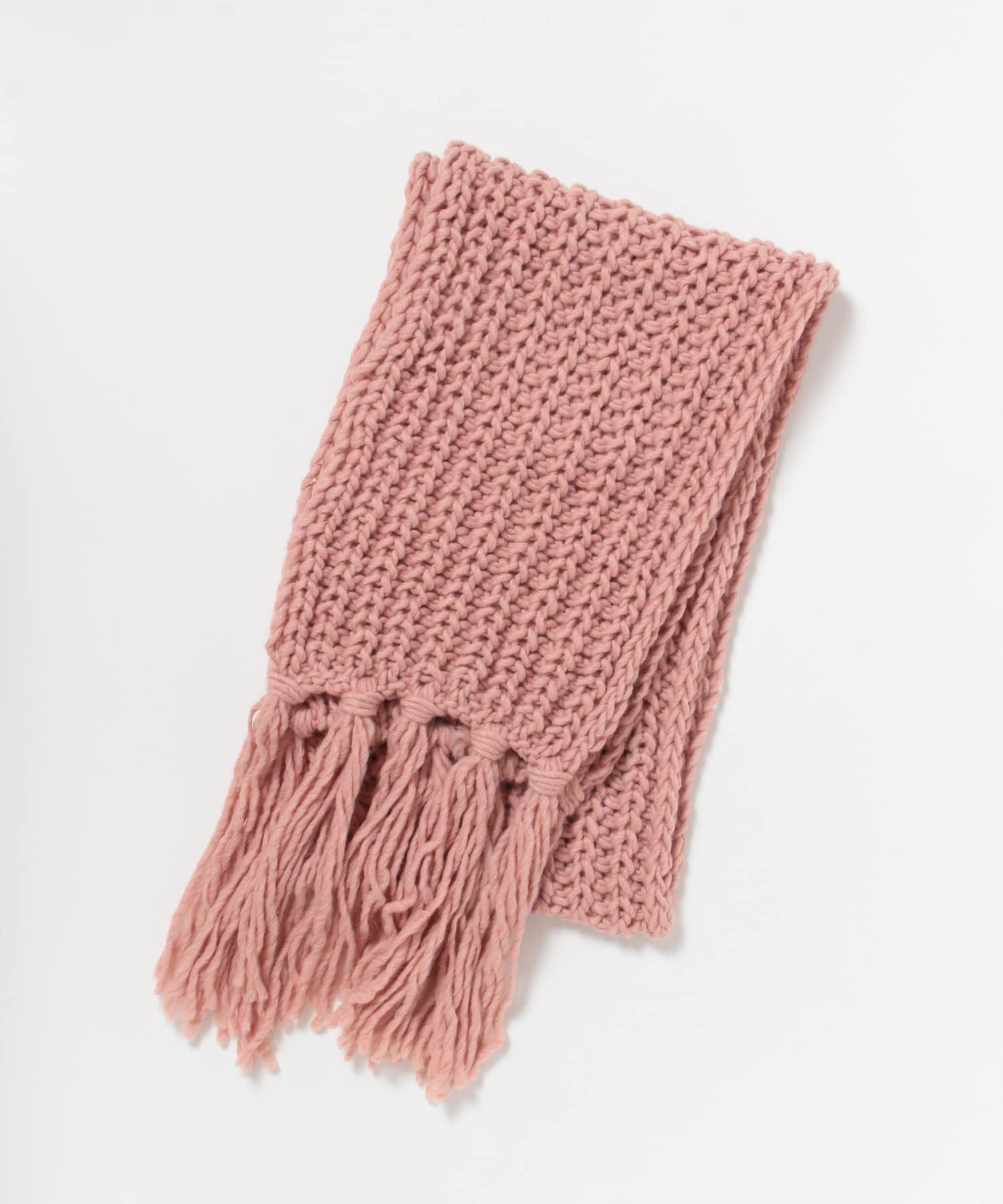 Fratelli Talli　フリンジニットマフラー PINK FREE