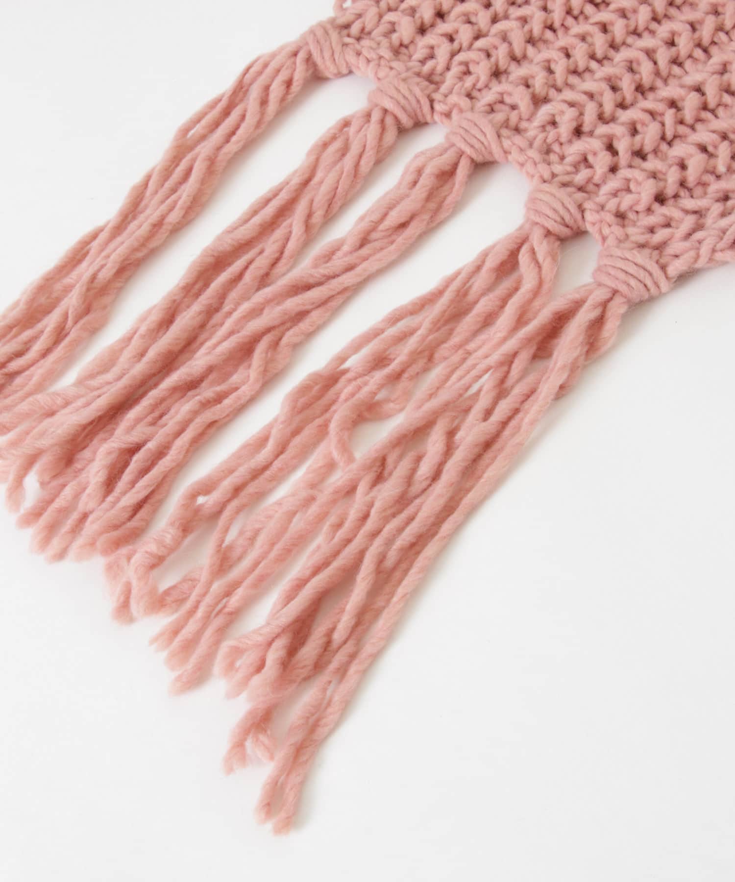 Fratelli Talli　フリンジニットマフラー PINK FREE