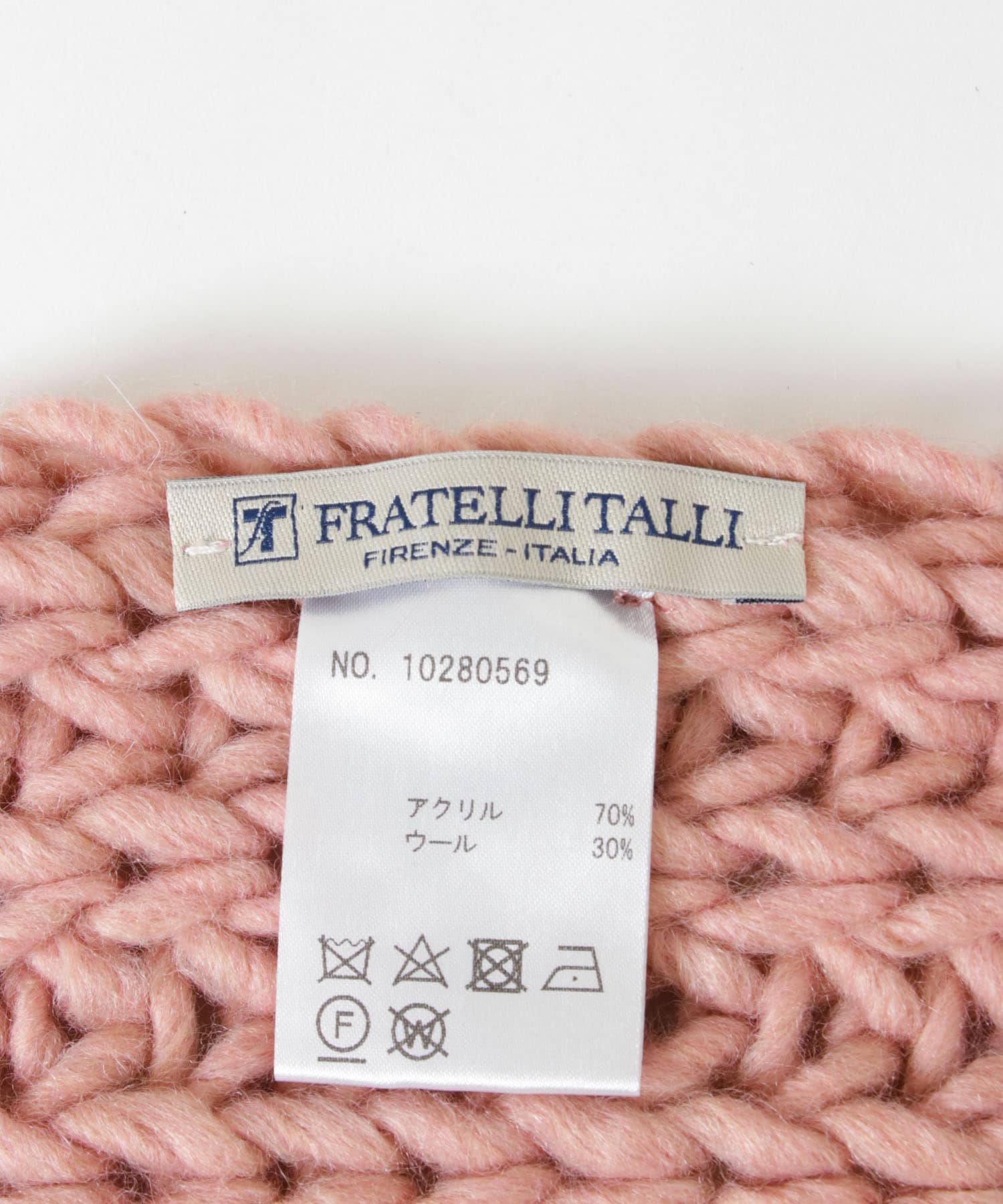 Fratelli Talli　フリンジニットマフラー PINK FREE