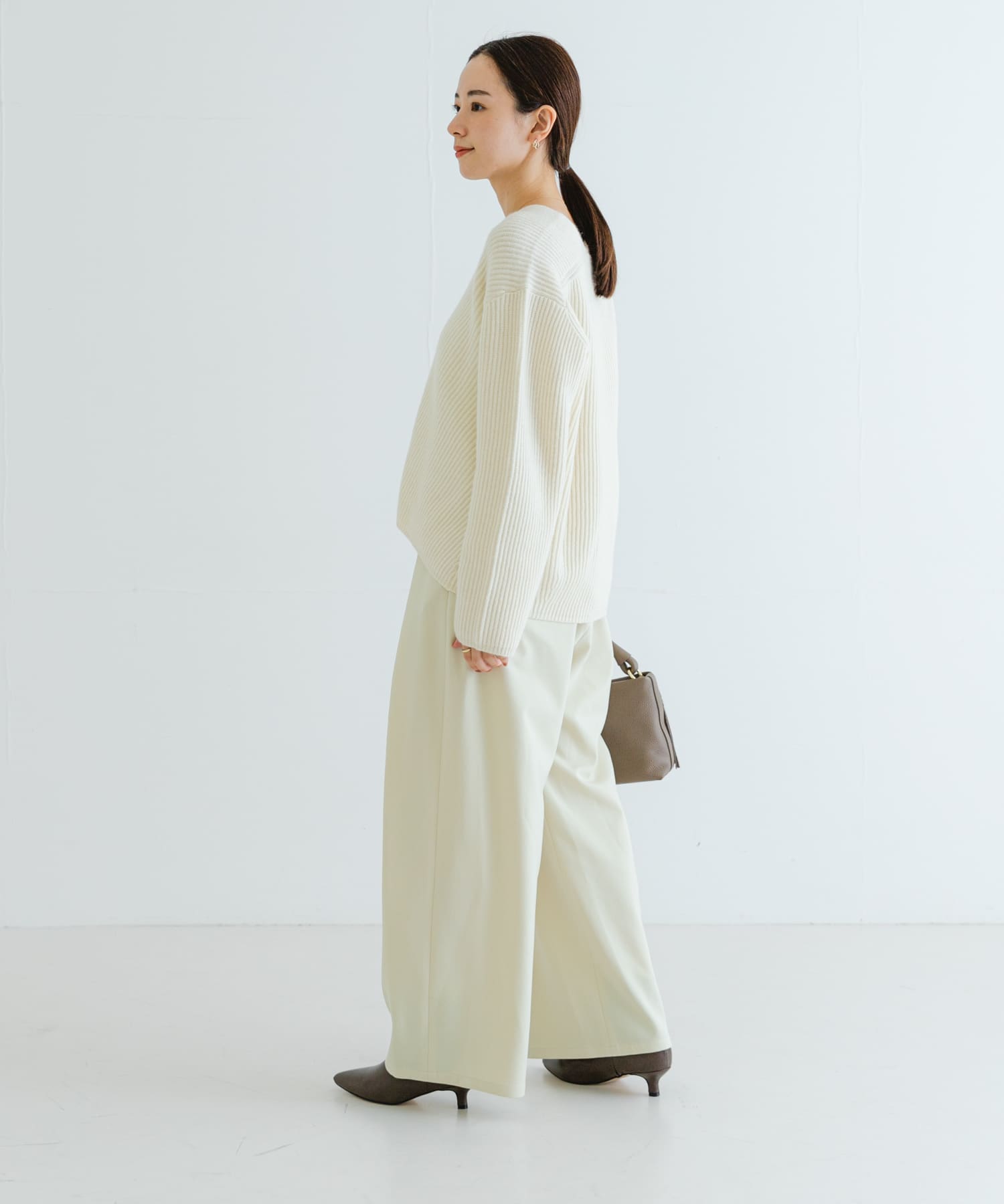 ポインテッドトゥブーツ BROWN 23.5