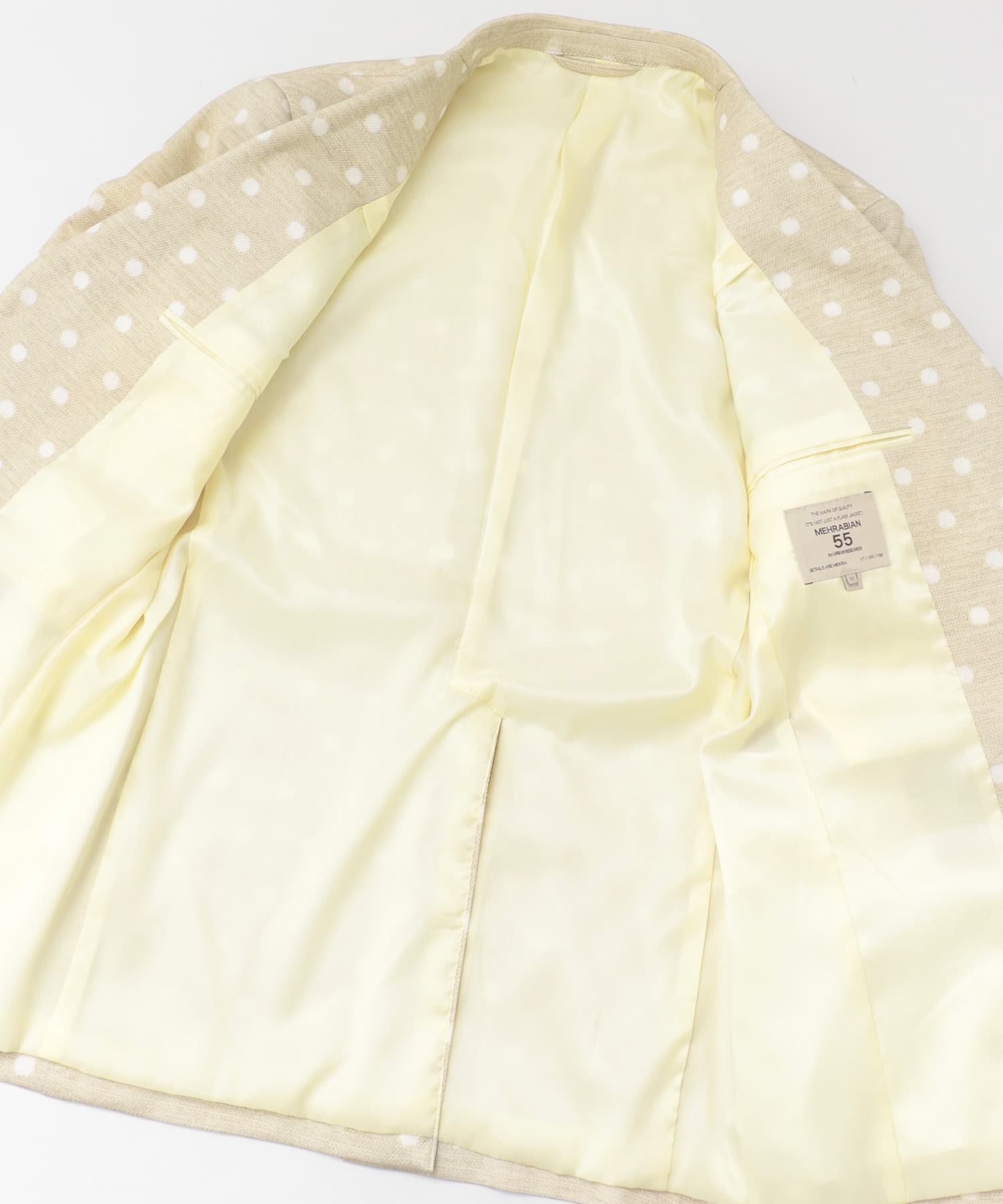 MEHRABIAN55 by URBAN RESEARCH　ドットパターンピークドジャケット WHITE 44
