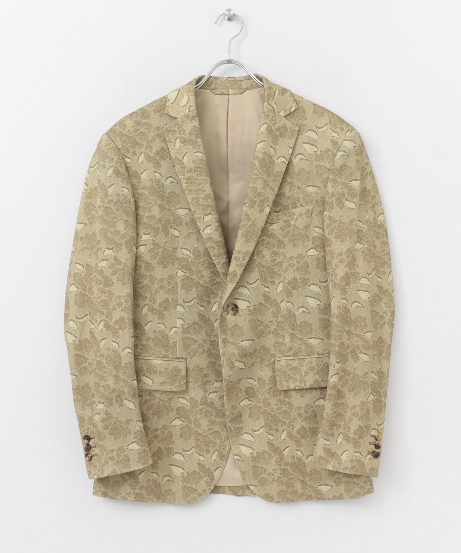 MEHRABIAN55 by URBAN RESEARCH　カットパイルパターンノッチドジャケット BEIGE 44