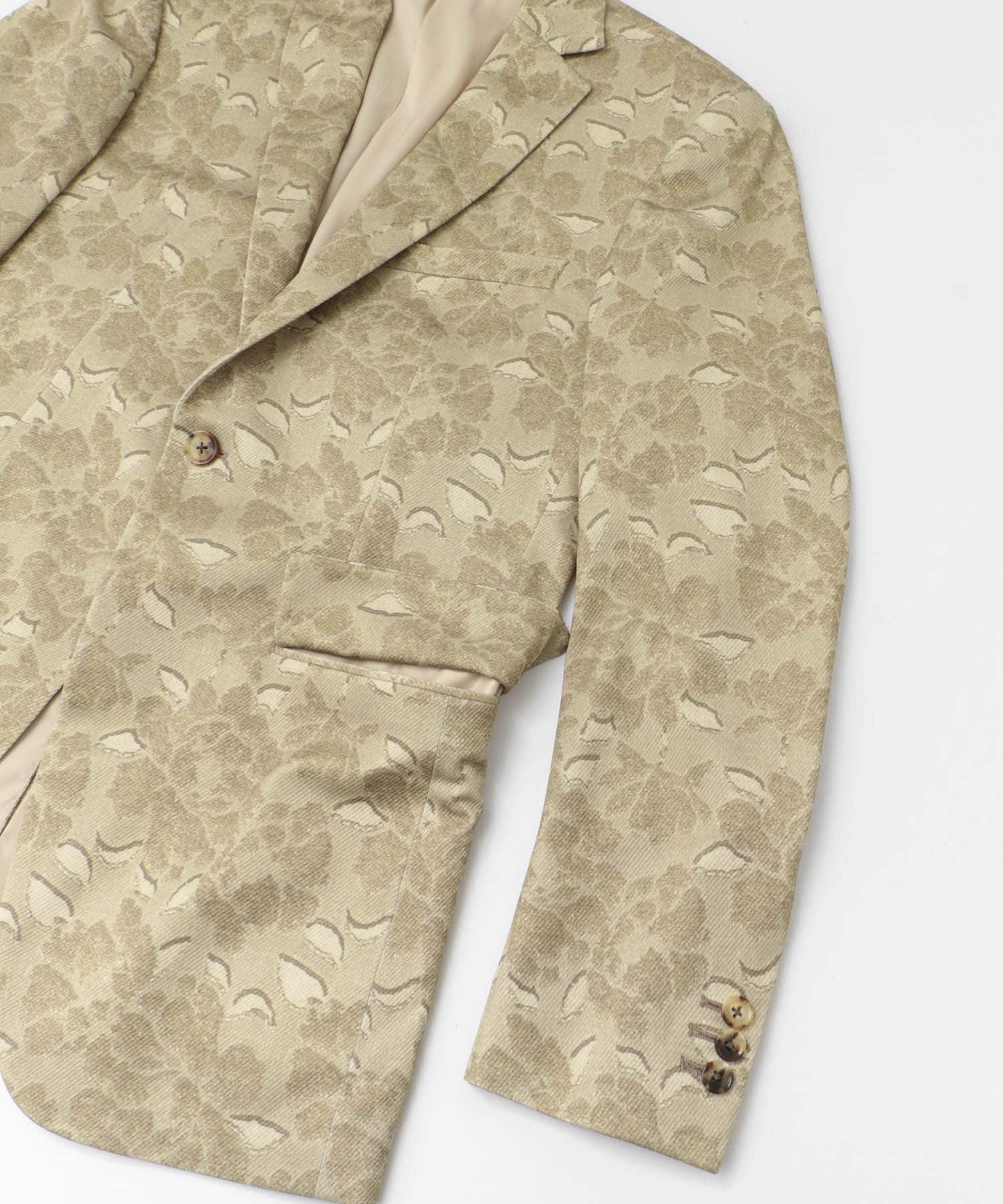 MEHRABIAN55 by URBAN RESEARCH　カットパイルパターンノッチドジャケット BEIGE 44