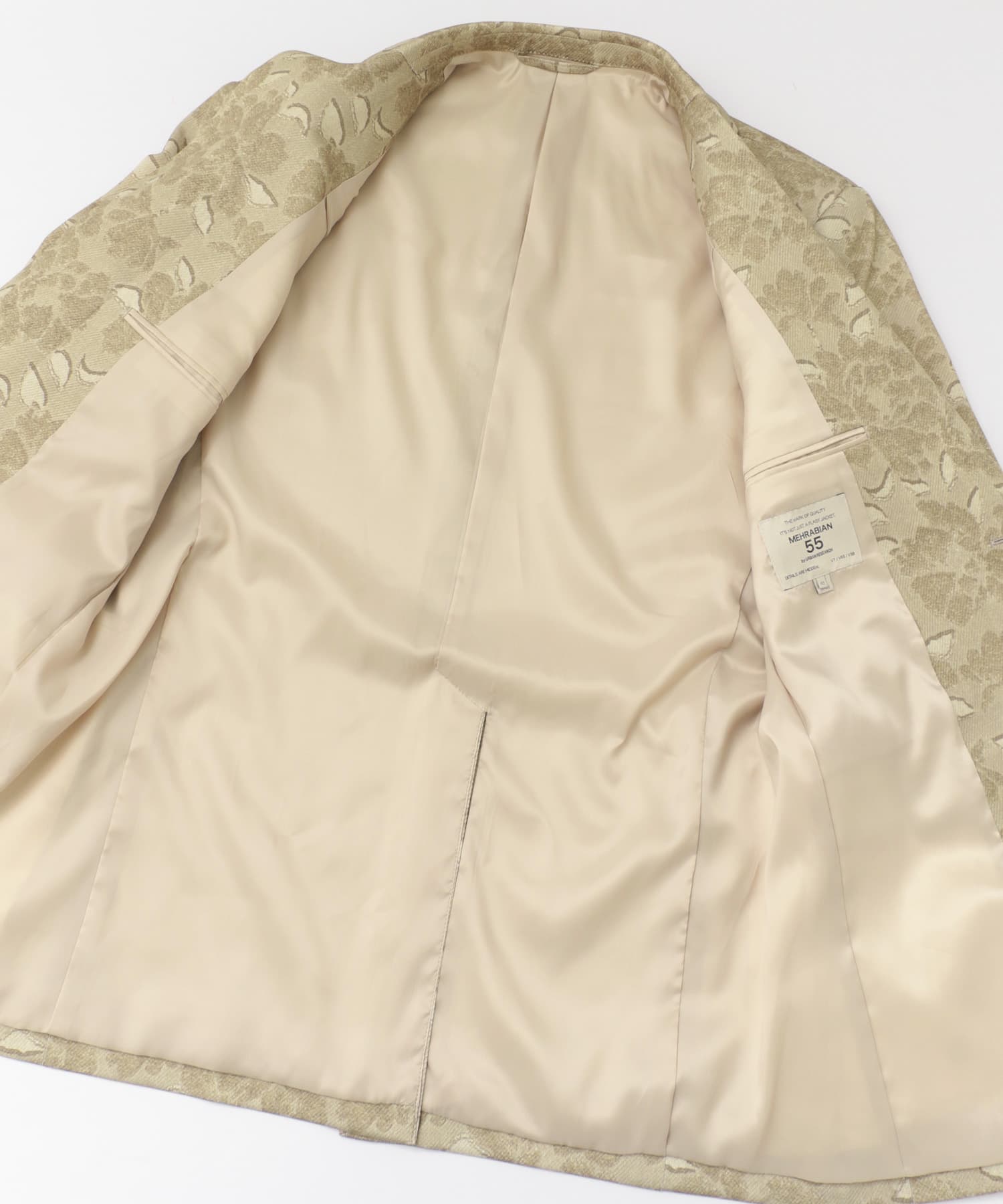 MEHRABIAN55 by URBAN RESEARCH　カットパイルパターンノッチドジャケット BEIGE 44