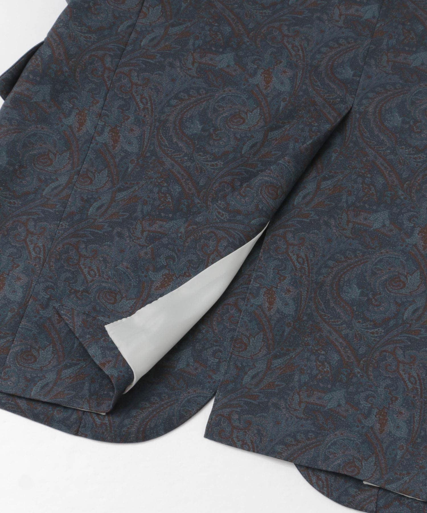 MEHRABIAN55 by URBAN RESEARCH　ペーズリーパターンノッチドジャケット NAVY 44