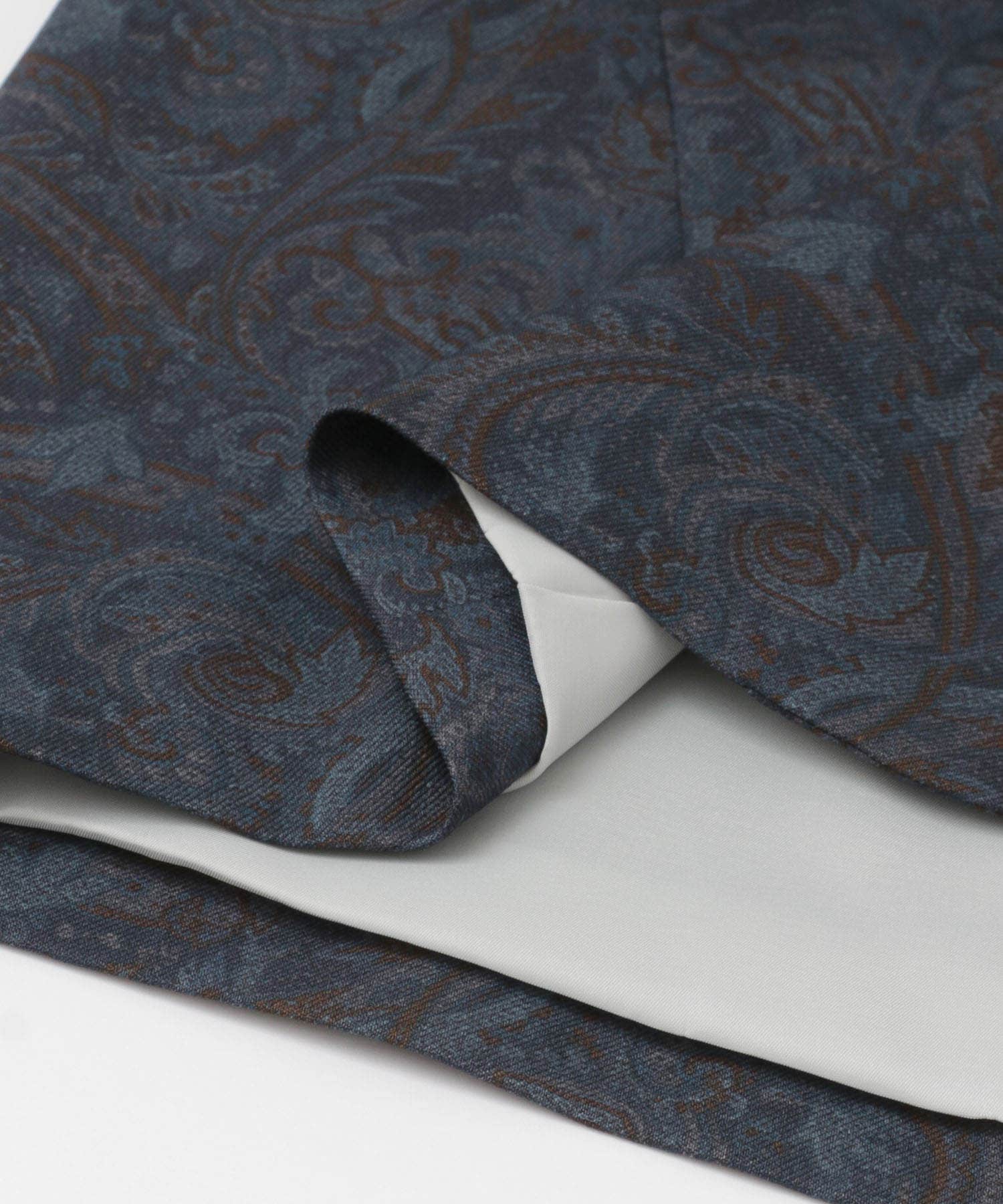MEHRABIAN55 by URBAN RESEARCH　ペーズリーパターンノッチドジャケット NAVY 44
