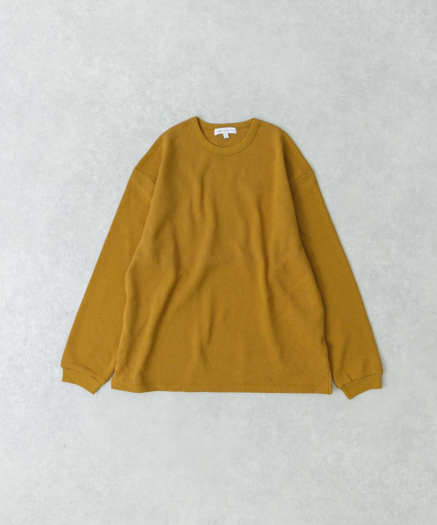 『UR TECH』度詰めワッフルロングスリーブ HAZEL BRN S