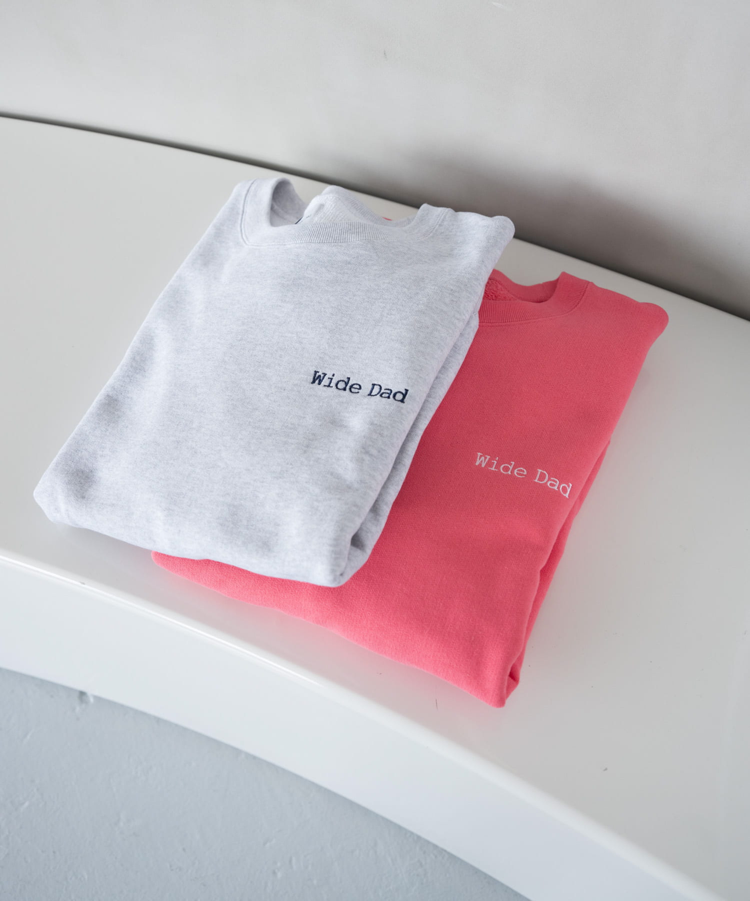 Wide Dad　SUPER WIDE SWEAT CREW-NECK PINK 2