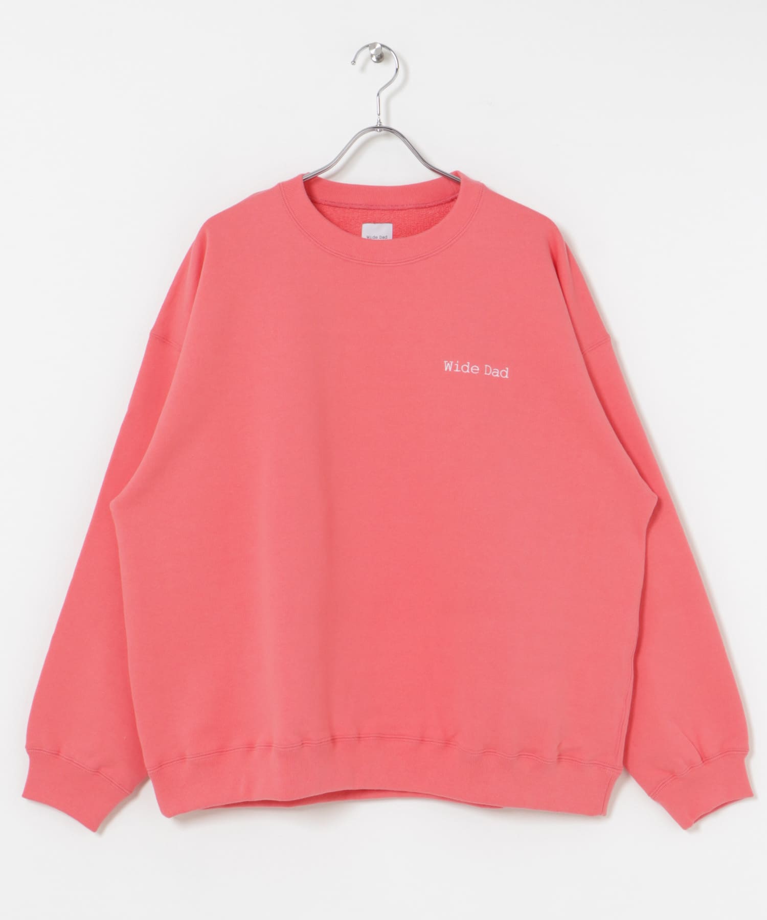 SUPER WIDE SWEAT CREW-NECK PINK 1
