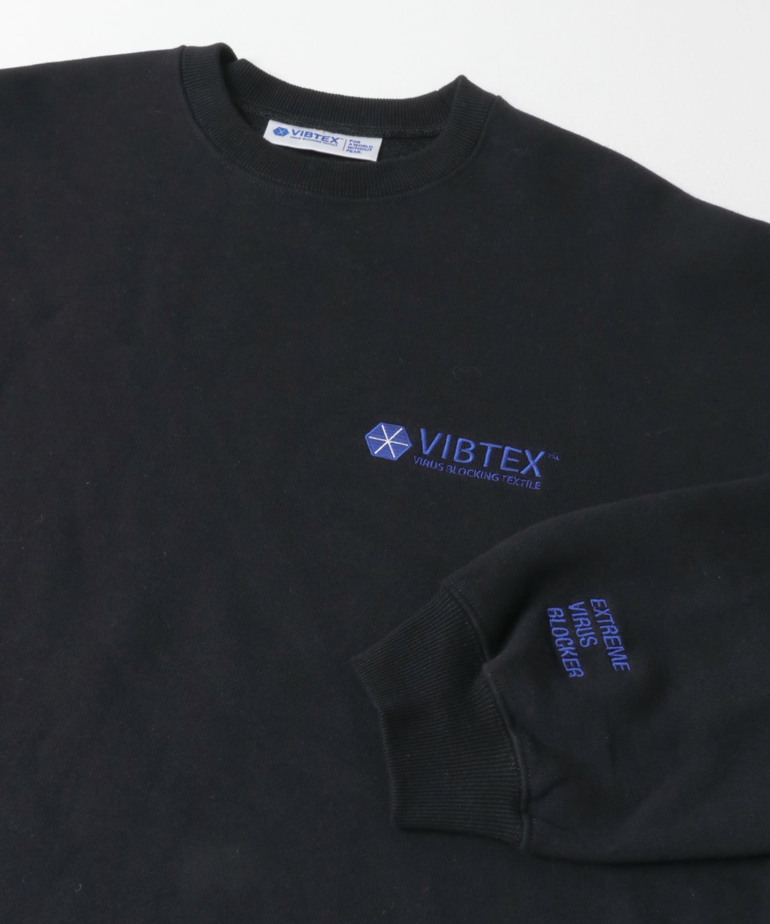 『別注』VIBTEX×URBAN RESEARCH　CREWNECK SWEAT BLACK M