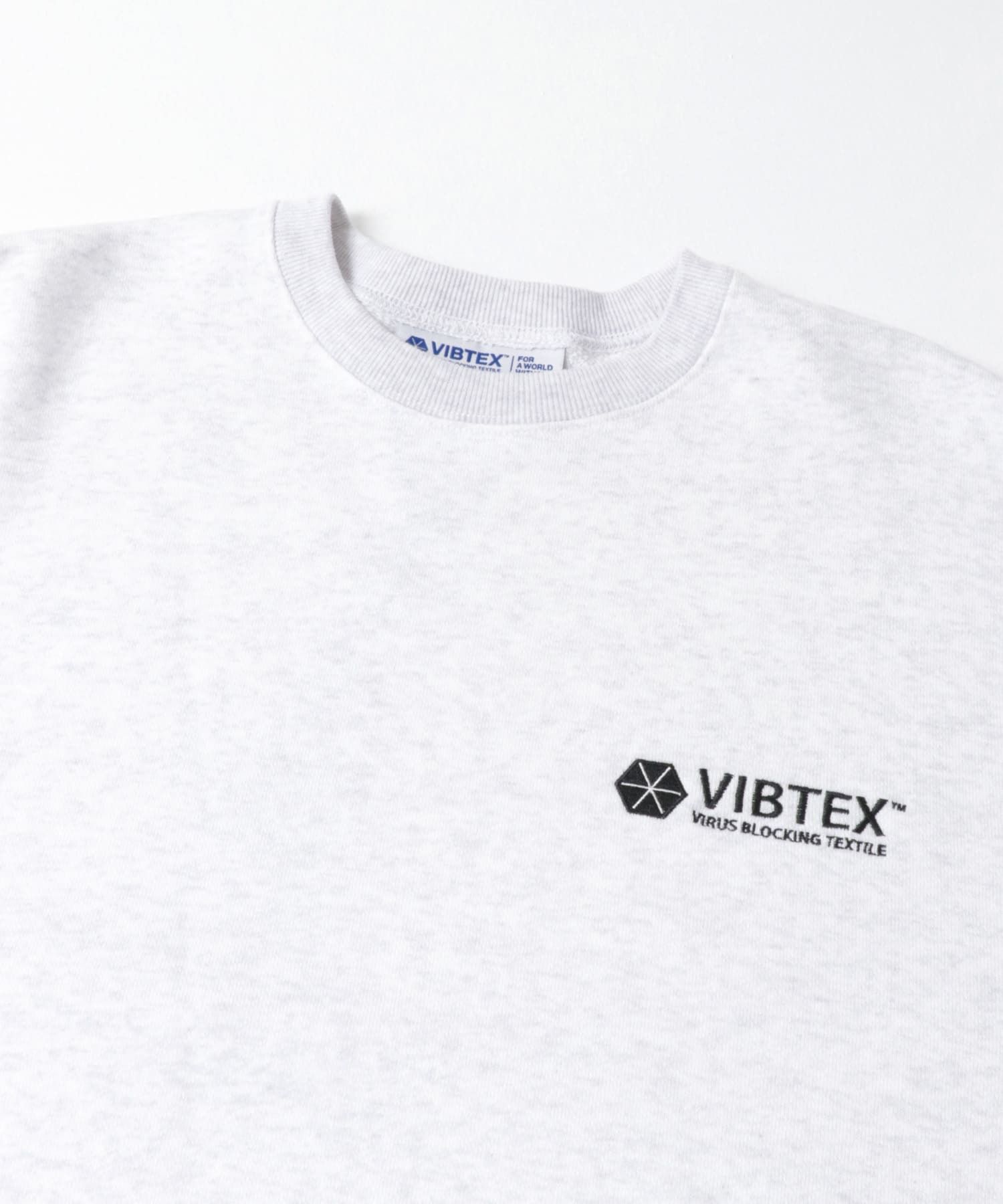 『別注』VIBTEX×URBAN RESEARCH　CREWNECK SWEAT ASH M