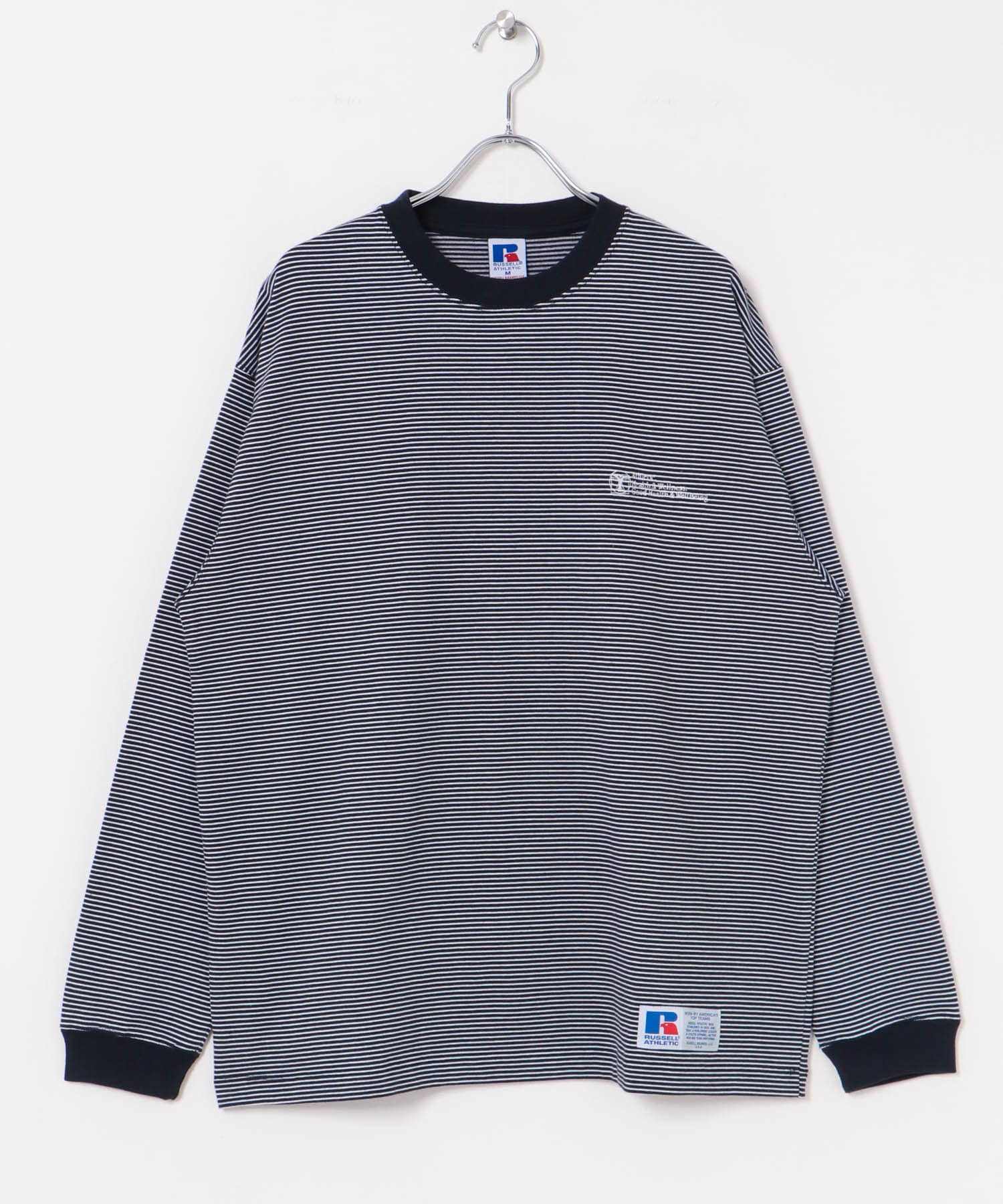 『別注』RUSSELL ATHLETIC×UR　BORDER LONG SLEEVE T-SHIRT NAVY M