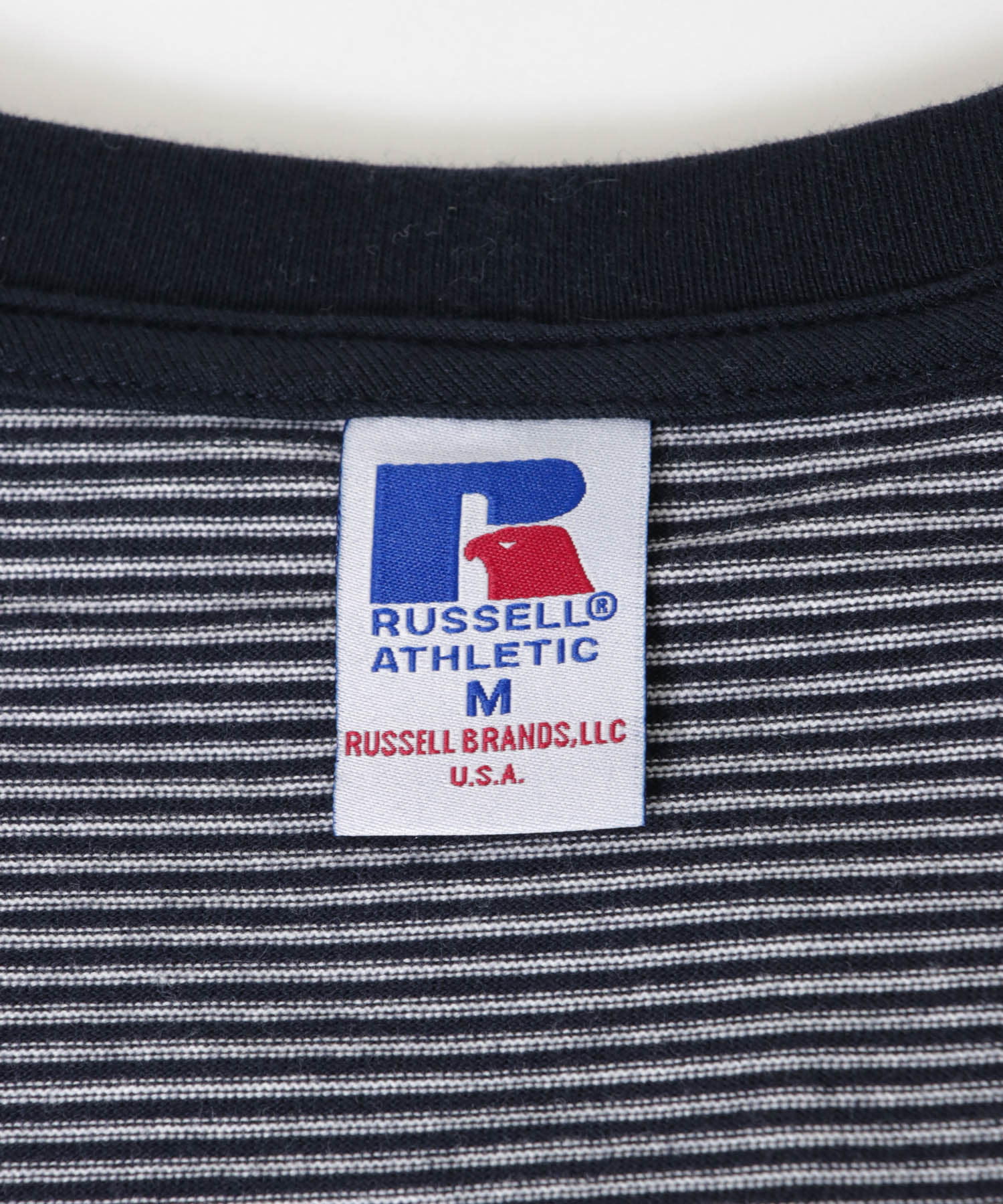 『別注』RUSSELL ATHLETIC×UR　BORDER LONG SLEEVE T-SHIRT NAVY M