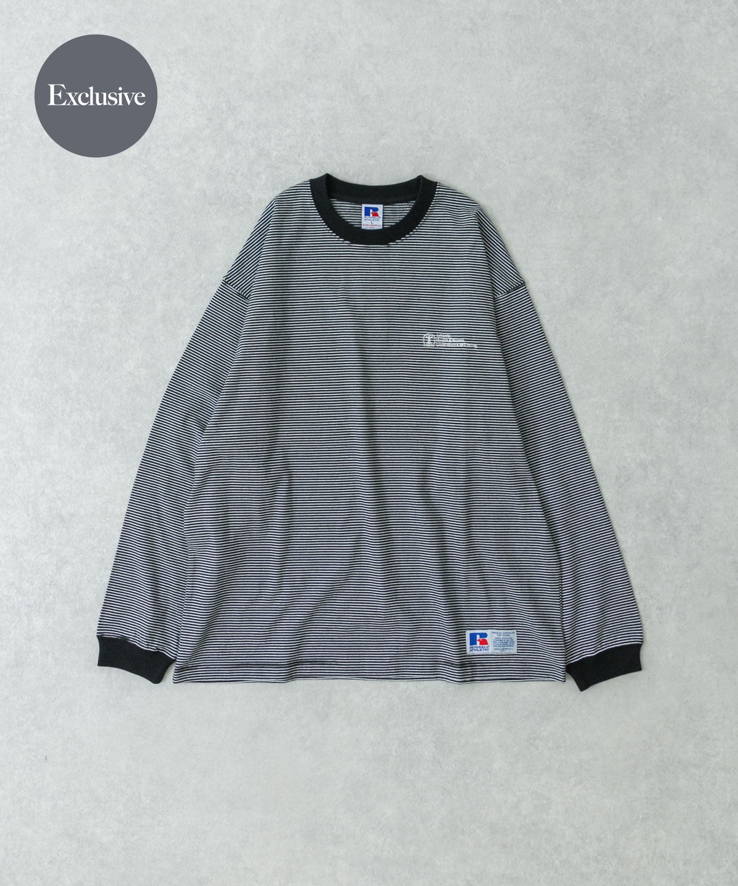 『別注』RUSSELL ATHLETIC×UR　BORDER LONG SLEEVE T-SHIRT