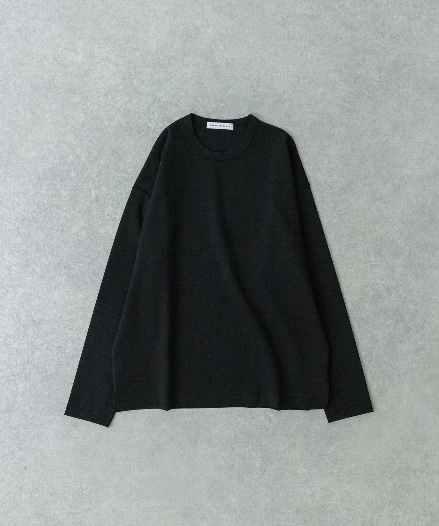 コットンナイロンスムージーロングスリーブ BLACK S