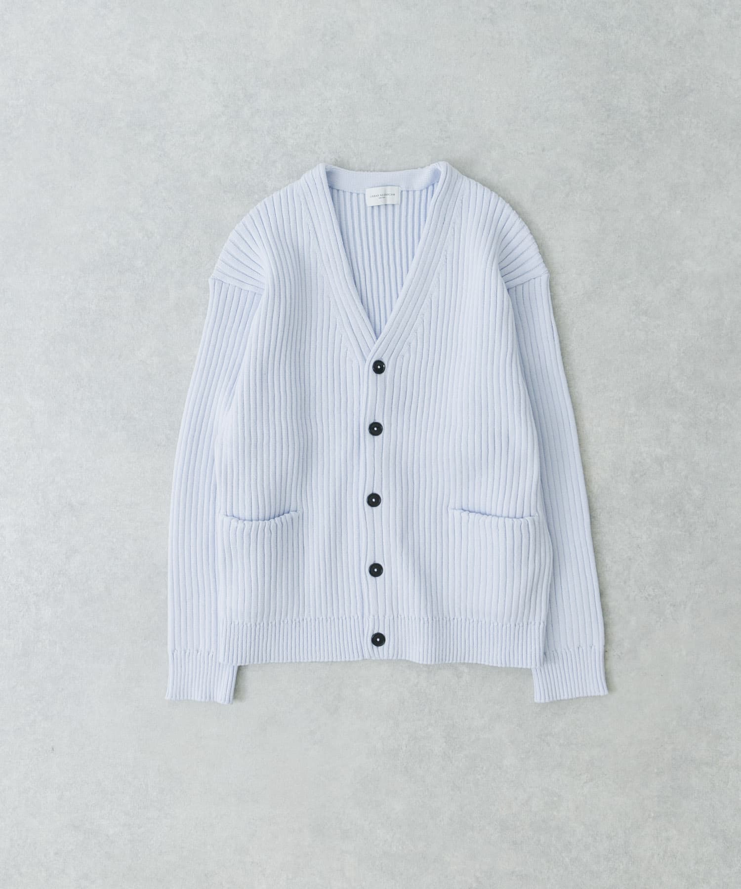 new basic COTTON CASHMERE WIDE RIB CARDIGAN