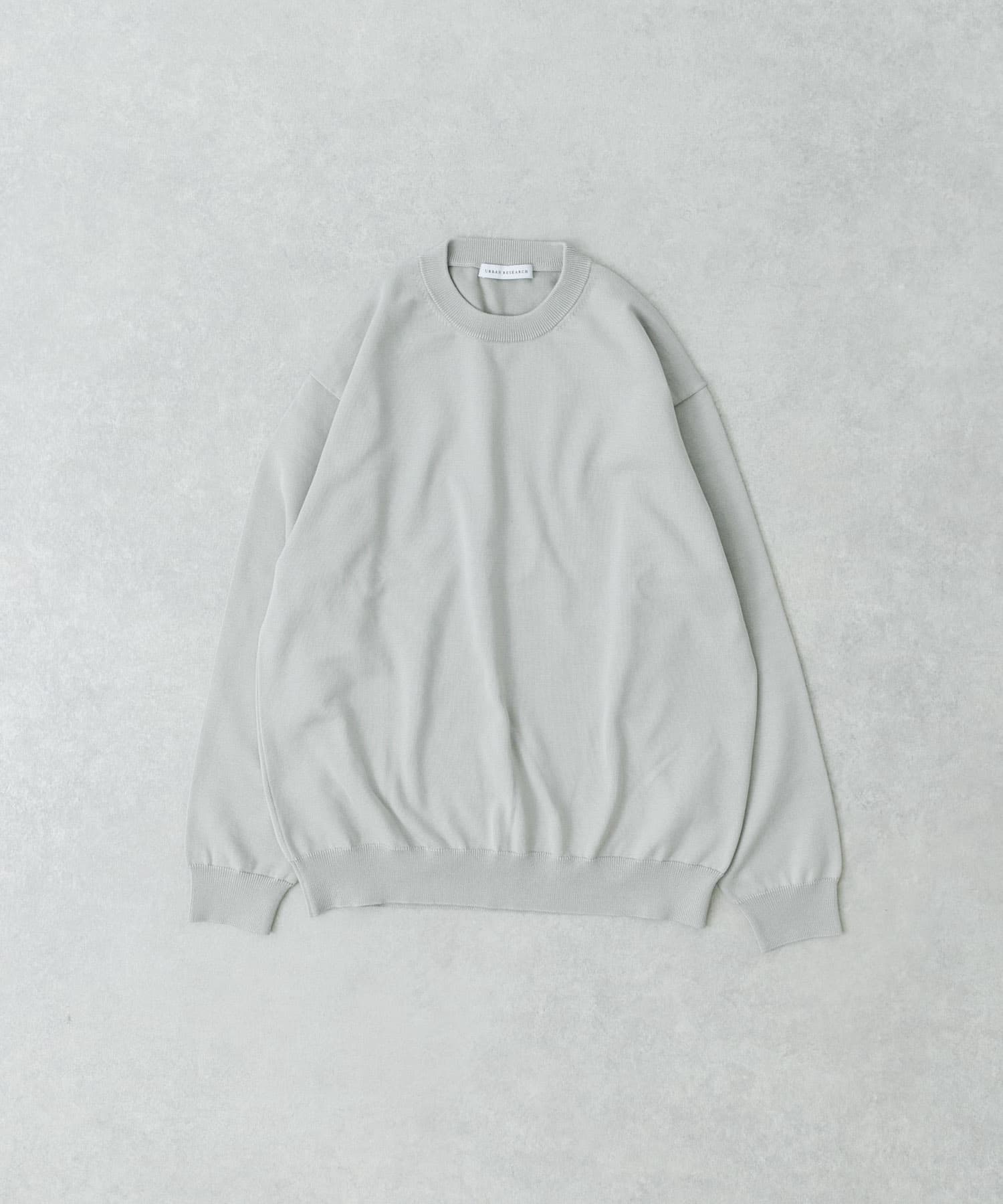 ガス焼きシルケットクルーネック GRAY M