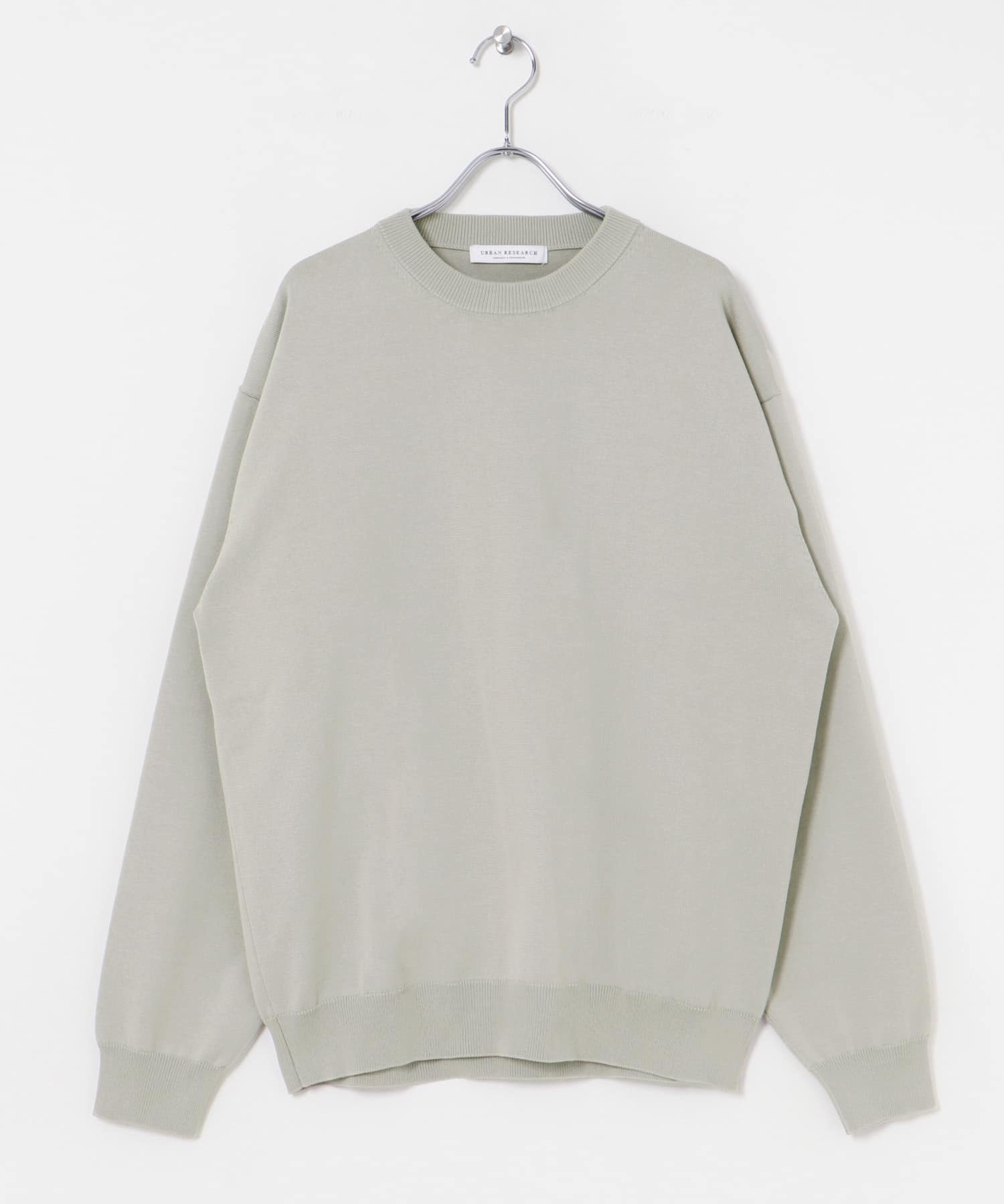 ガス焼きシルケットクルーネック GRAY M