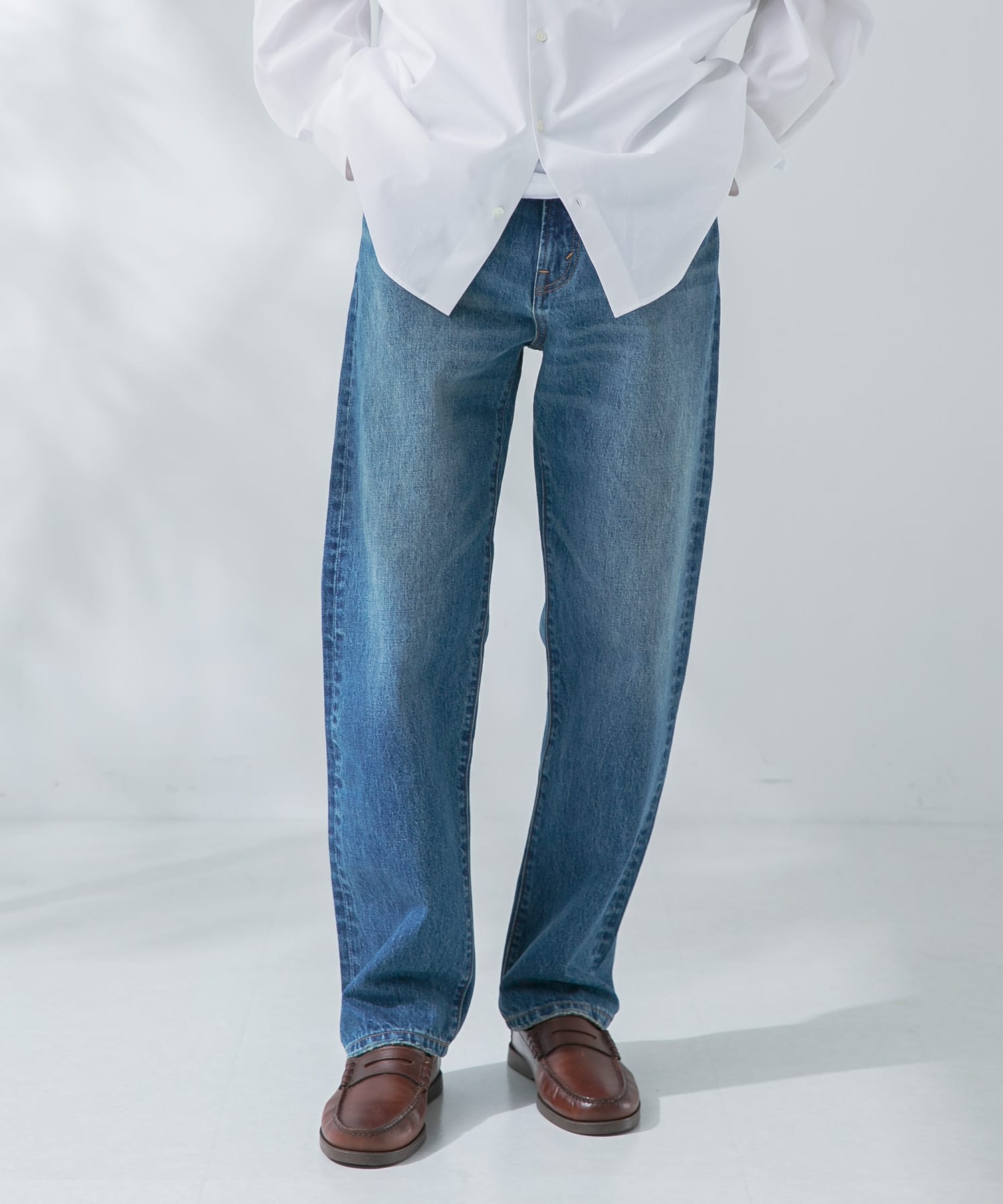 DENIM STRAIGHT PANTS
