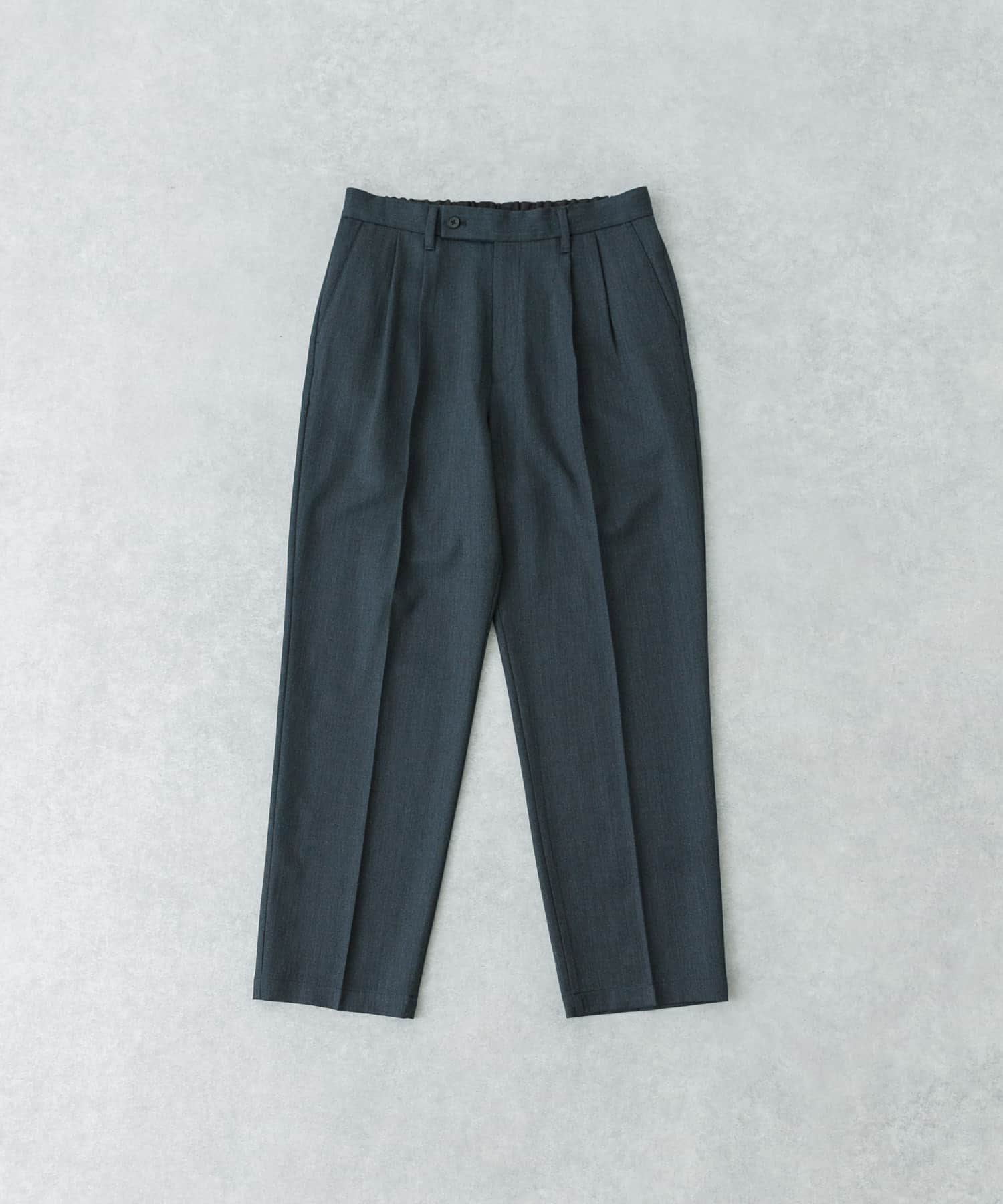 new basic ウールツイルテーパードスラックス CHARCOAL S