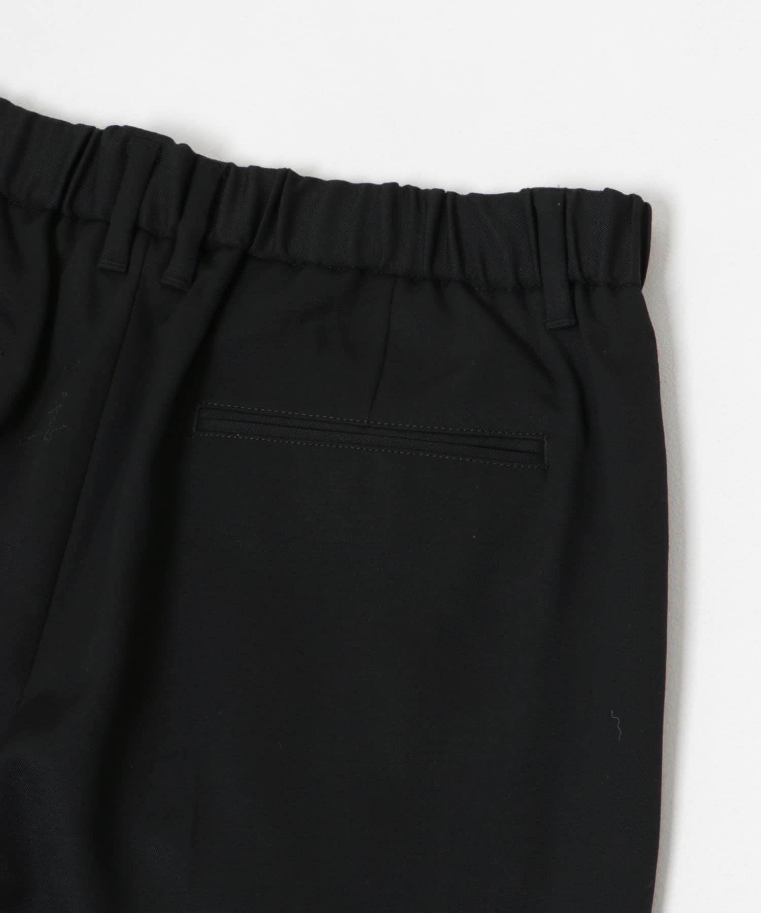 new basic ウールツイルテーパードスラックス(S BLACK): ボトム