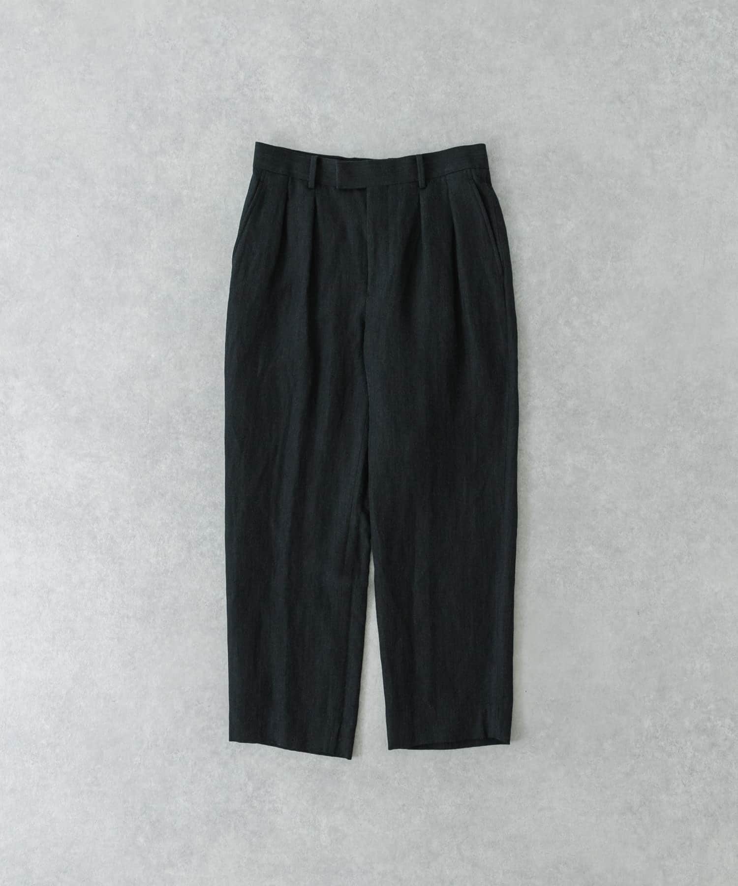 『セットアップ対応』Wool/Linen Trousers CHARCOAL M
