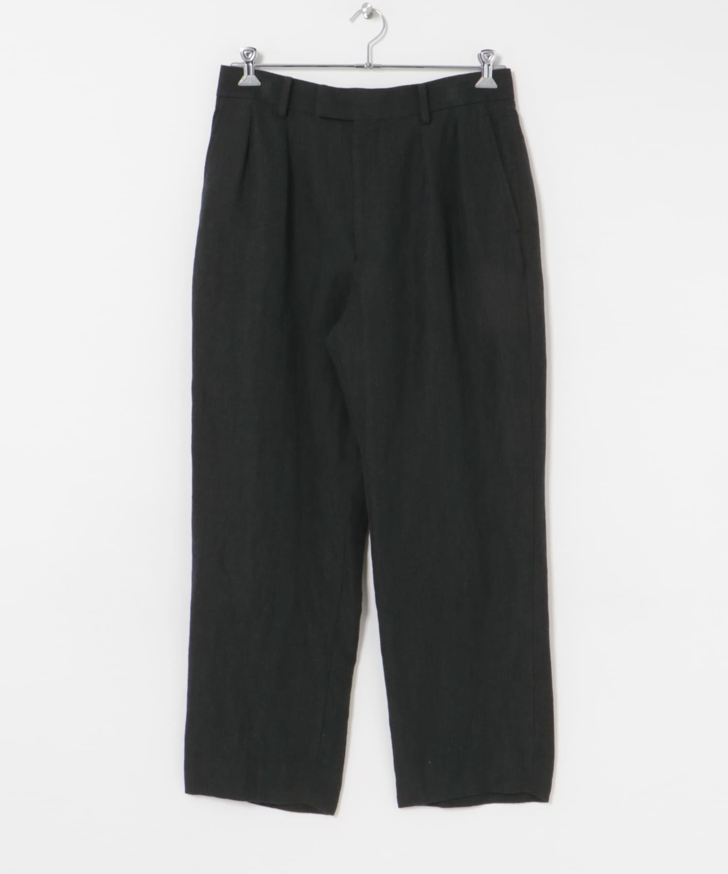 『セットアップ対応』Wool/Linen Trousers CHARCOAL M