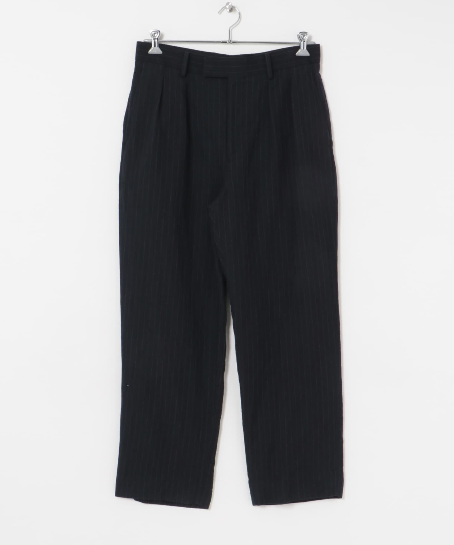 『セットアップ対応』Wool/Linen Trousers NAVY ST M