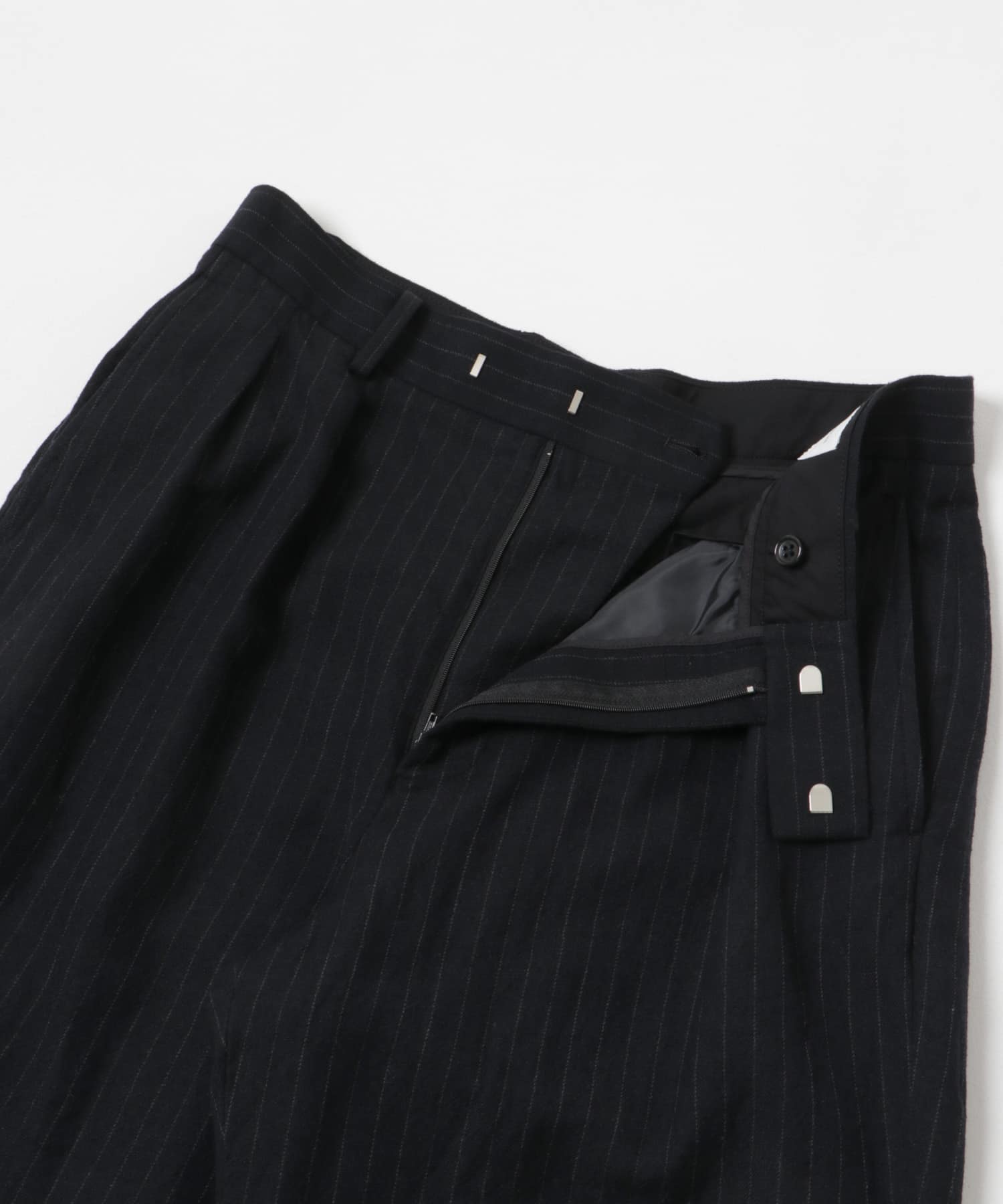 『セットアップ対応』Wool/Linen Trousers NAVY ST M