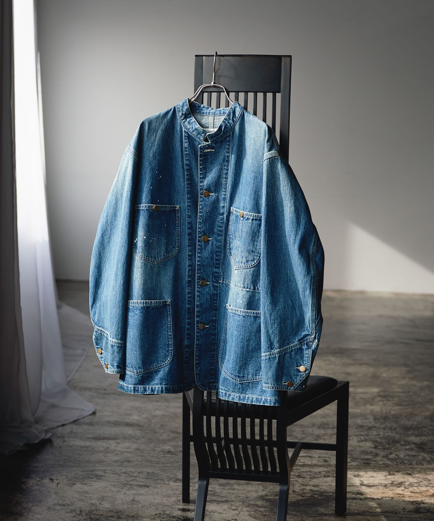 new basic 10oz DENIM STAND COVERALL INDIGO M