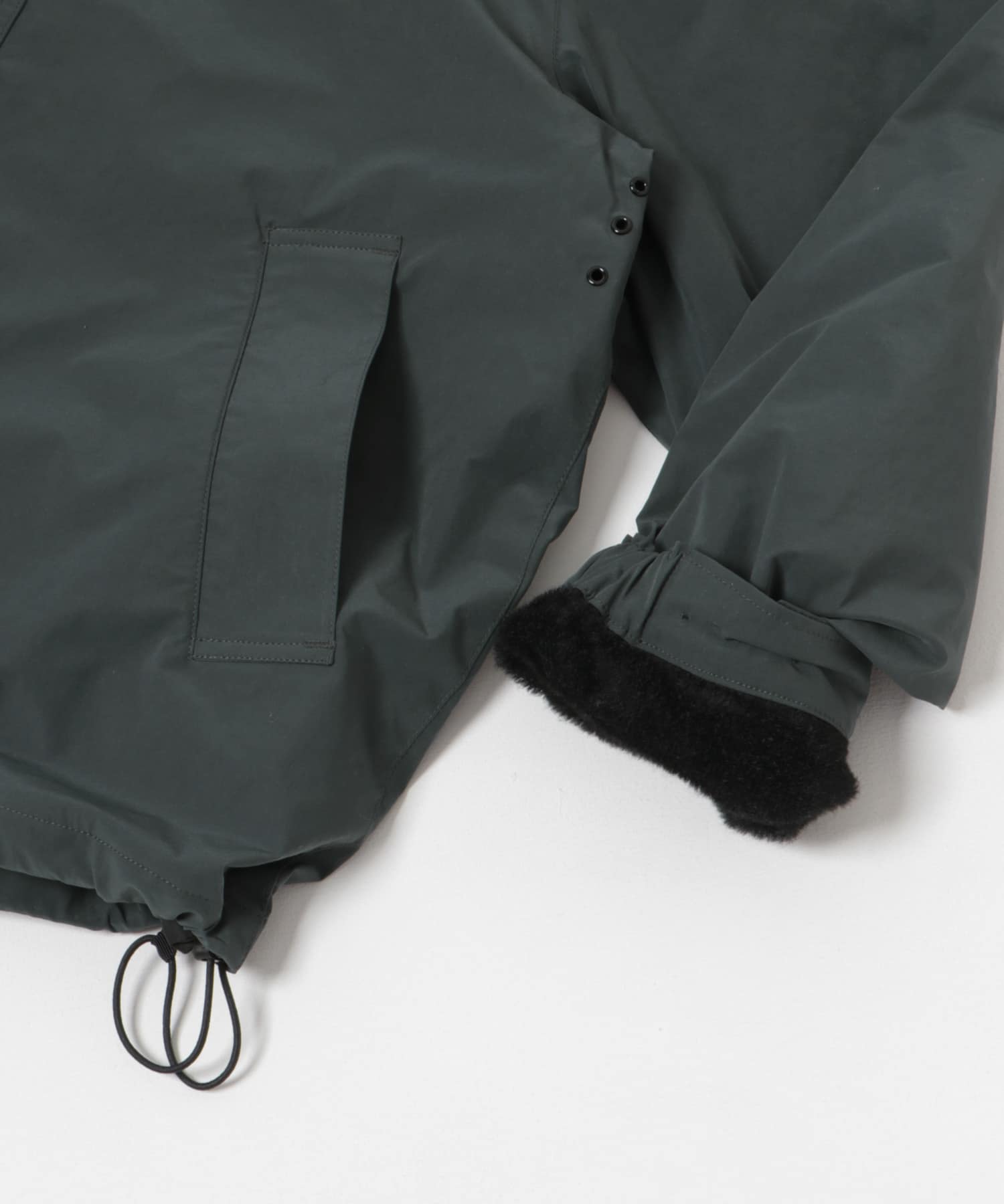 new basic VINTAGE NYLON STAND BLOUSON CHARCOAL M