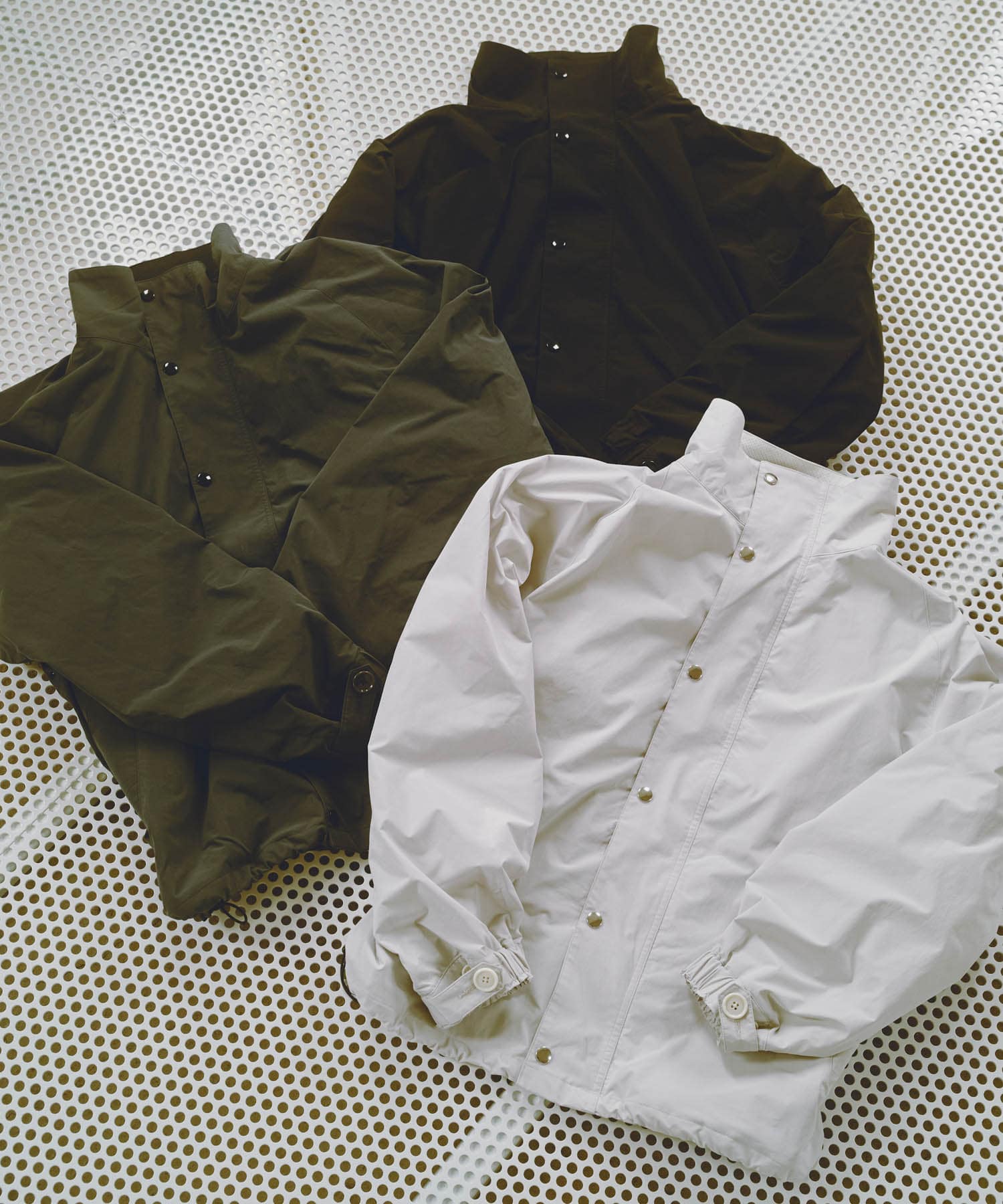 new basic VINTAGE NYLON STAND BLOUSON ICE GRAY M