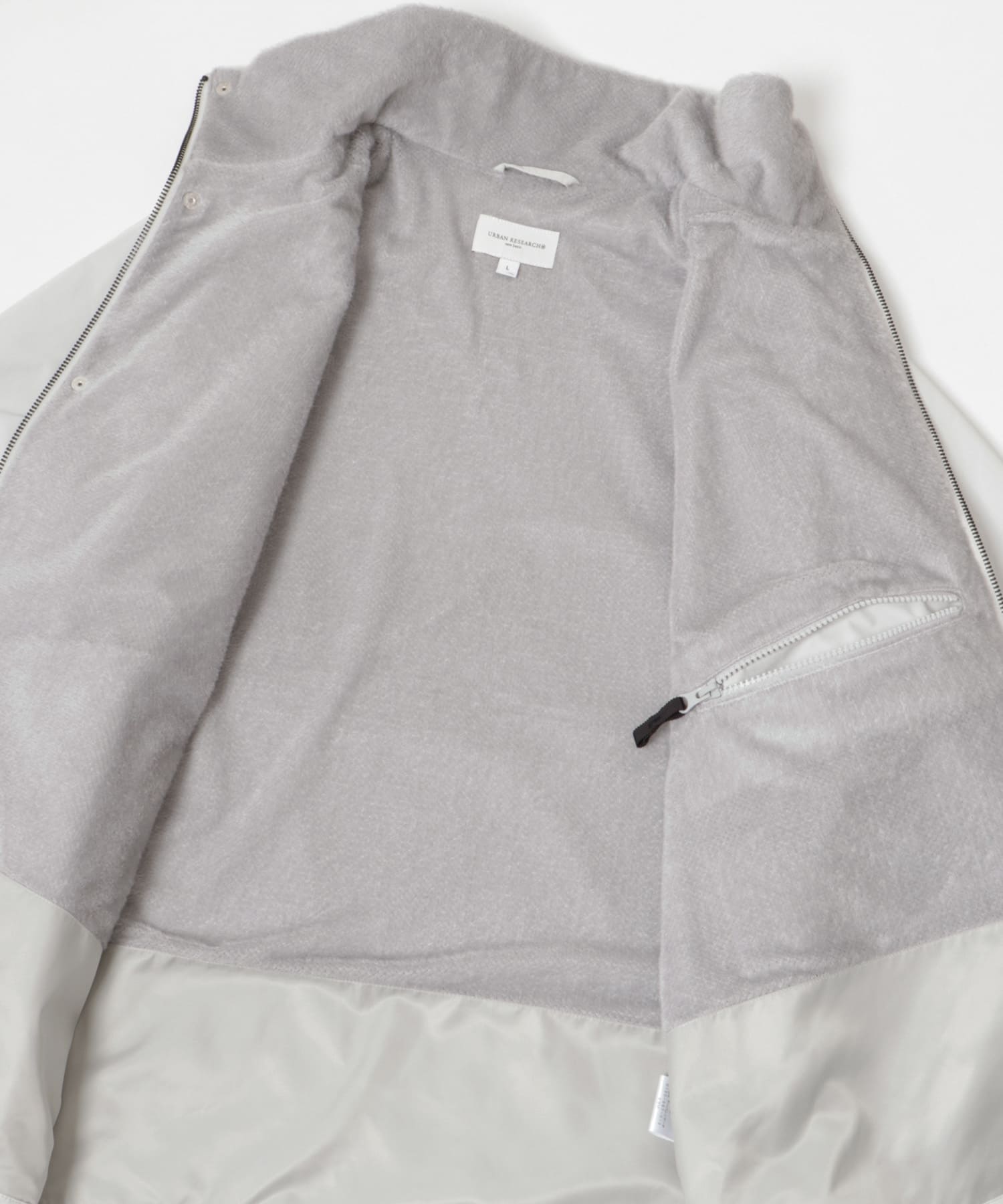 new basic VINTAGE NYLON STAND BLOUSON ICE GRAY M