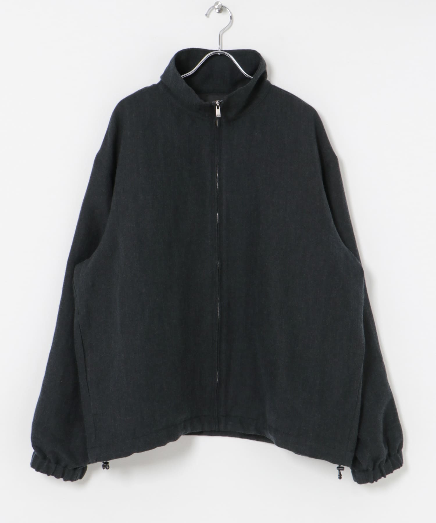 new basic Wool/Linen Track Jacket CHARCOAL M