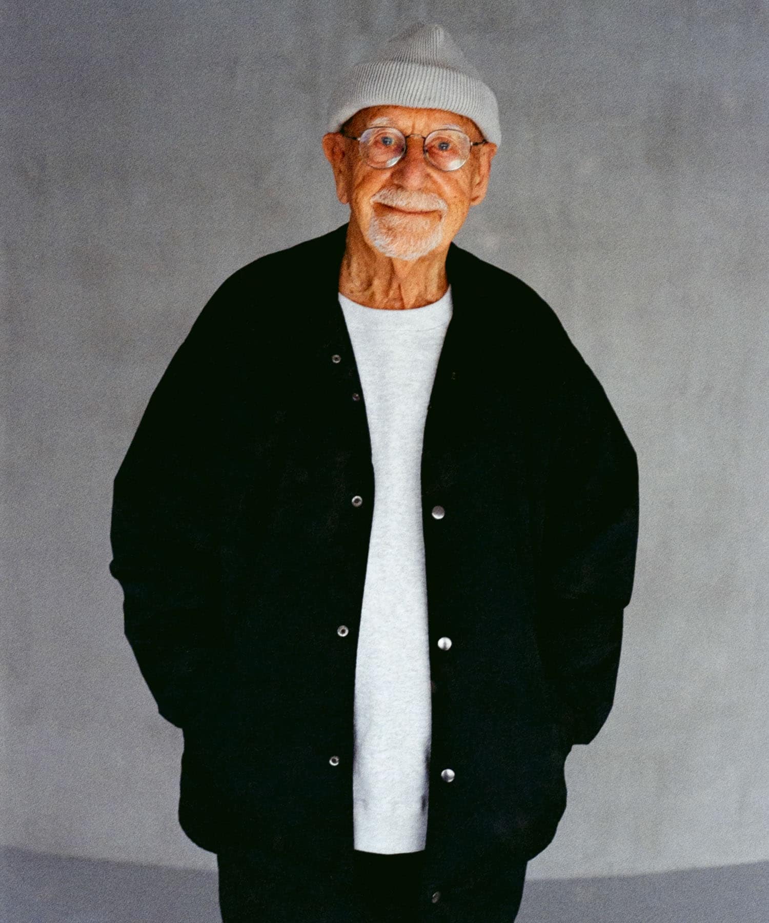 Wide Dad　WIDE DAD ROLL KNIT CAP LIGHT GRAY FREE