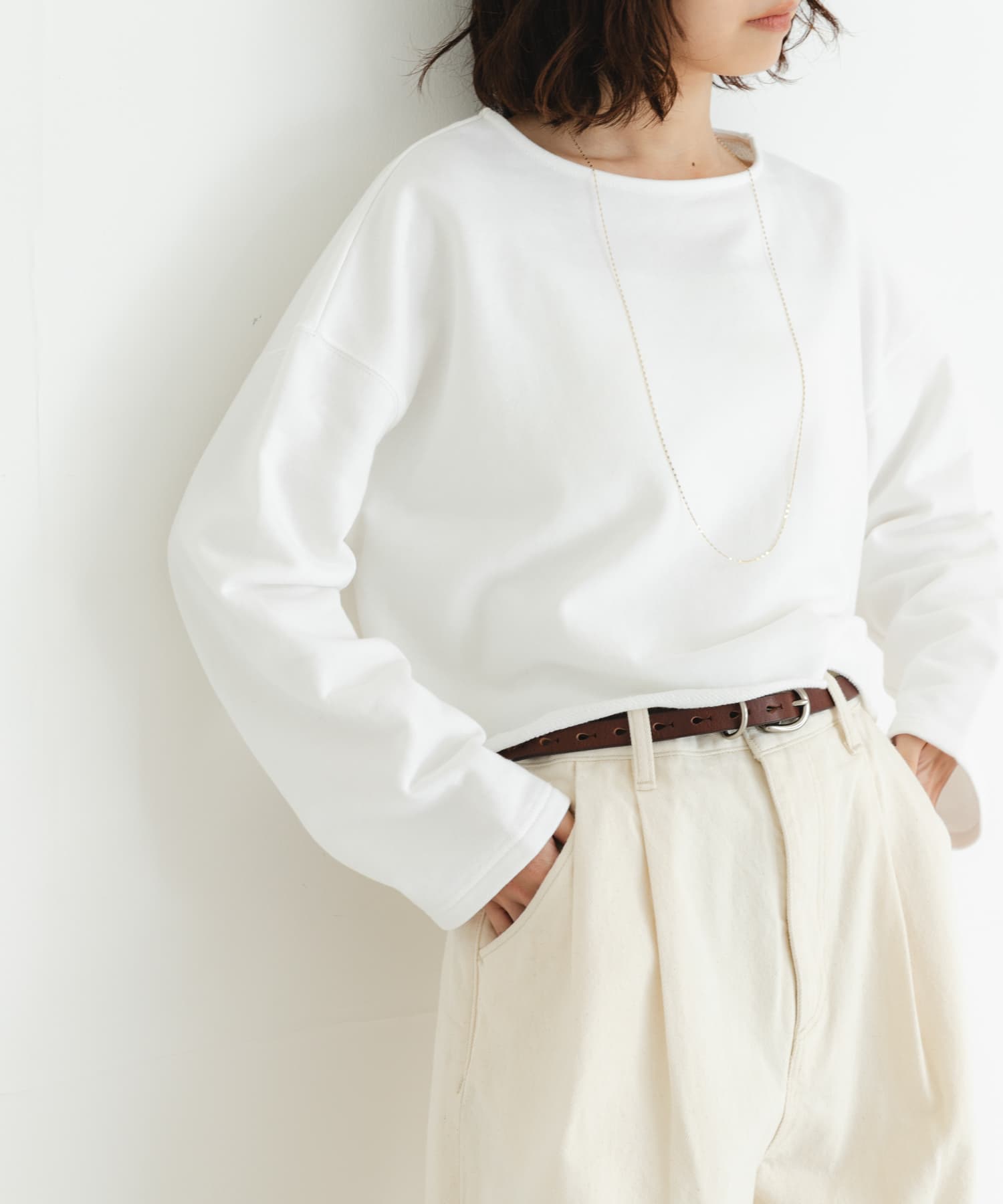 『MADE IN JAPAN』ショート丈カットオフスウェット