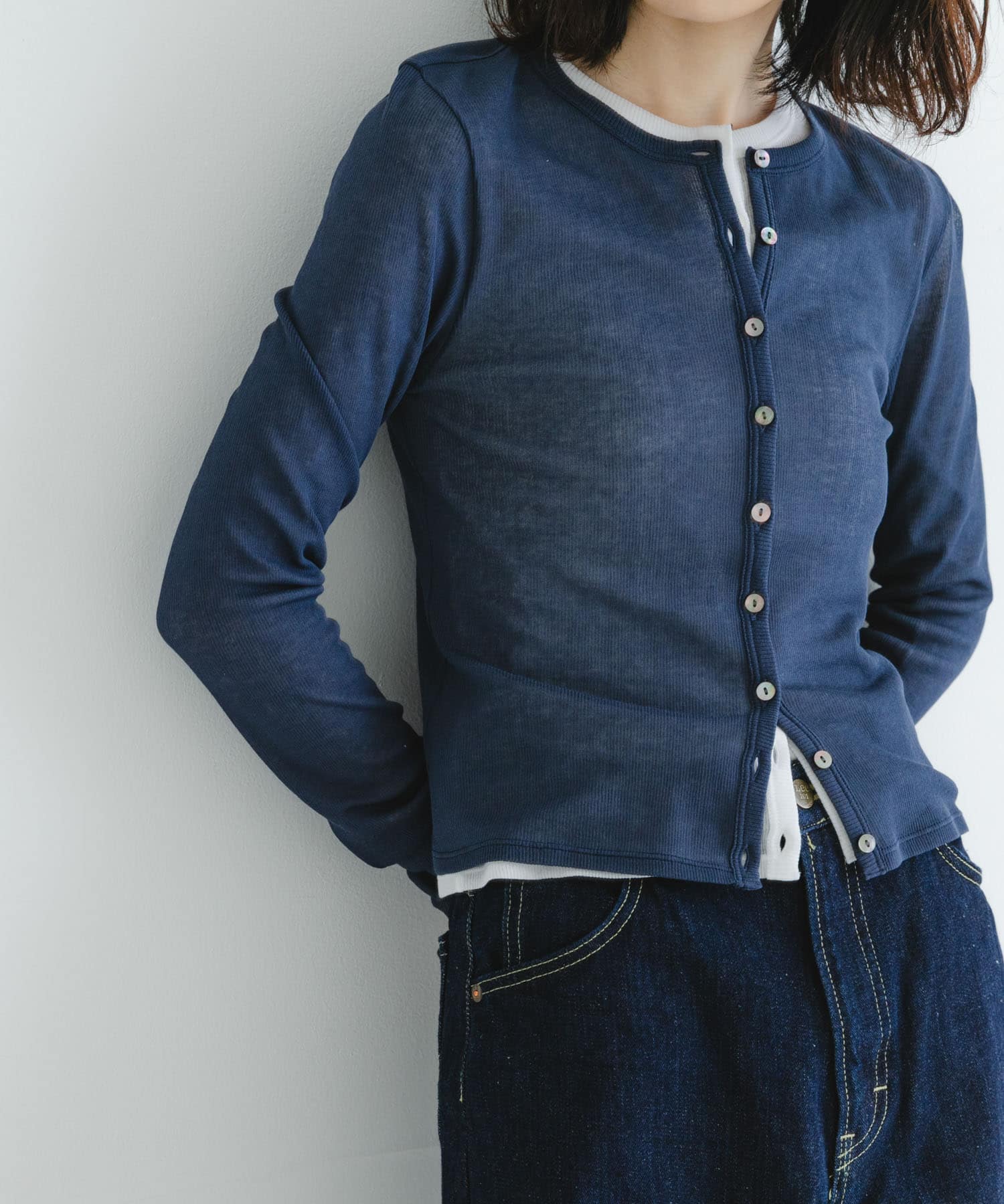 『MADE IN JAPAN』シアーテレコショートカーディガン