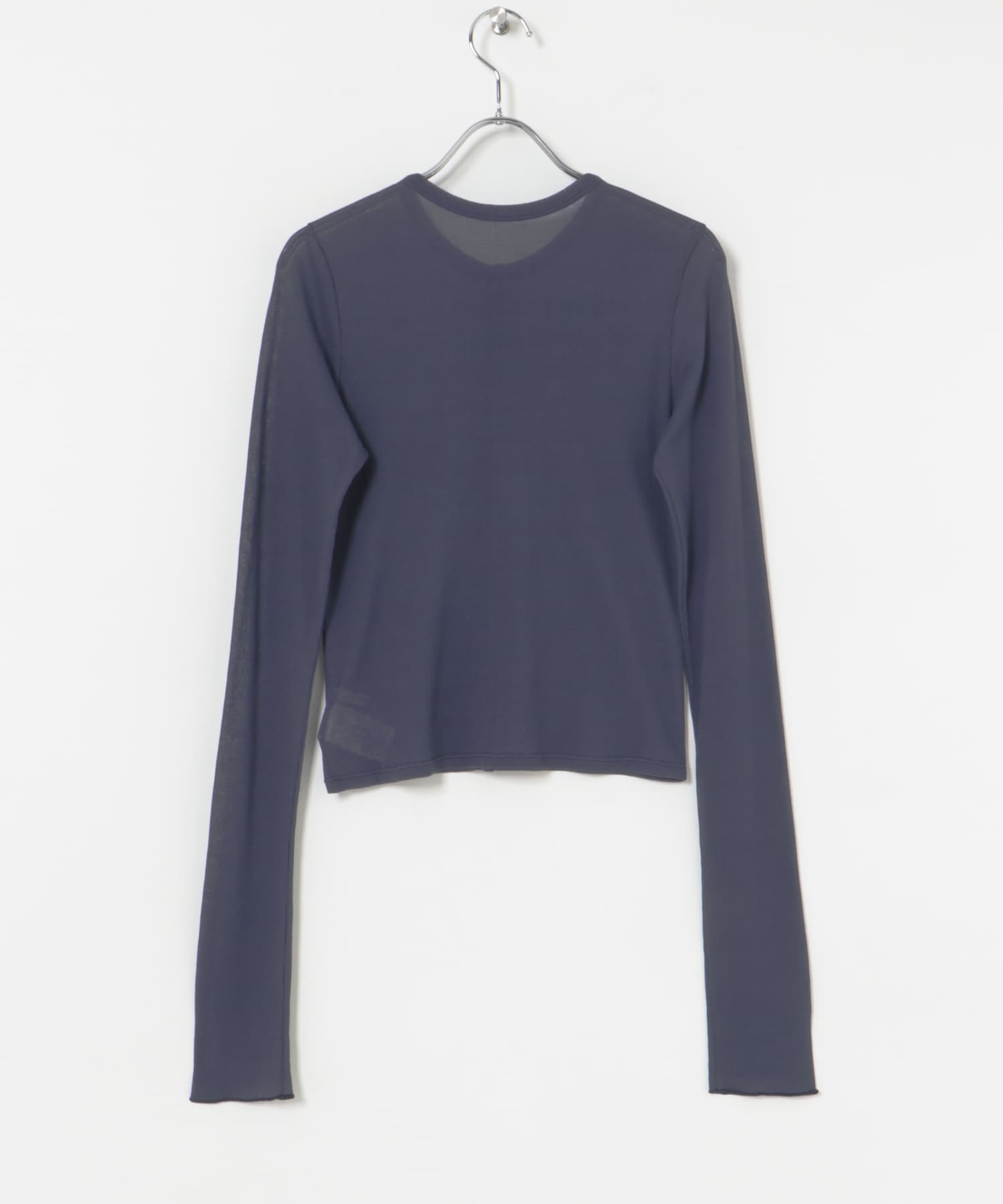 『MADE IN JAPAN』シアーテレコショートカーディガン NAVY FREE