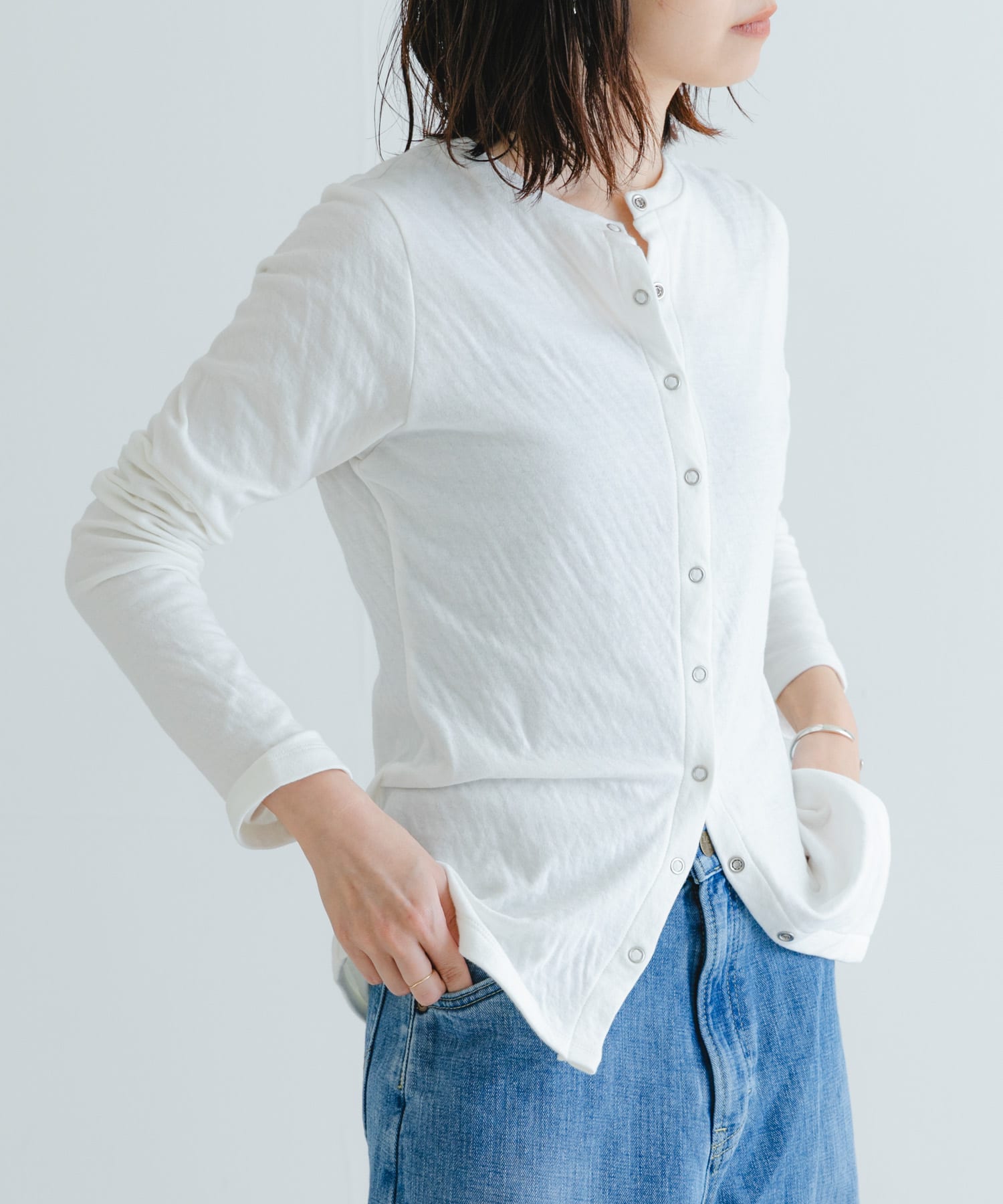 『MADE IN JAPAN』セッケツクルーネックカーディガン