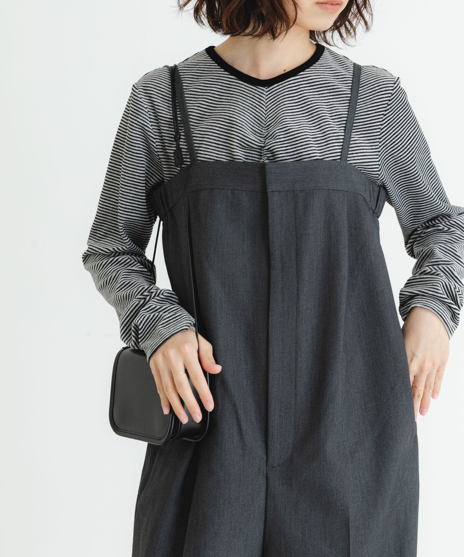 『MADE IN JAPAN』ベロアボーダーシャーリングカットソー