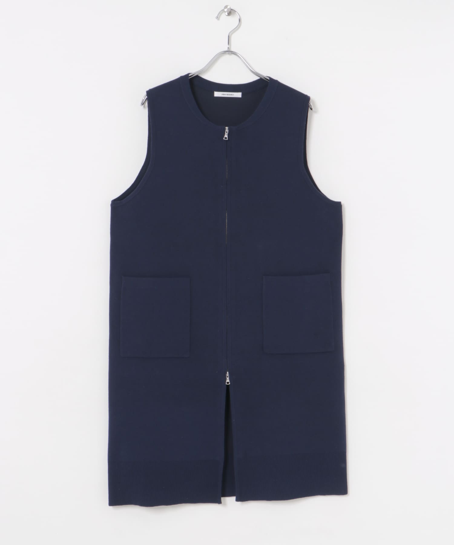 ダブルジップニットベスト NAVY FREE