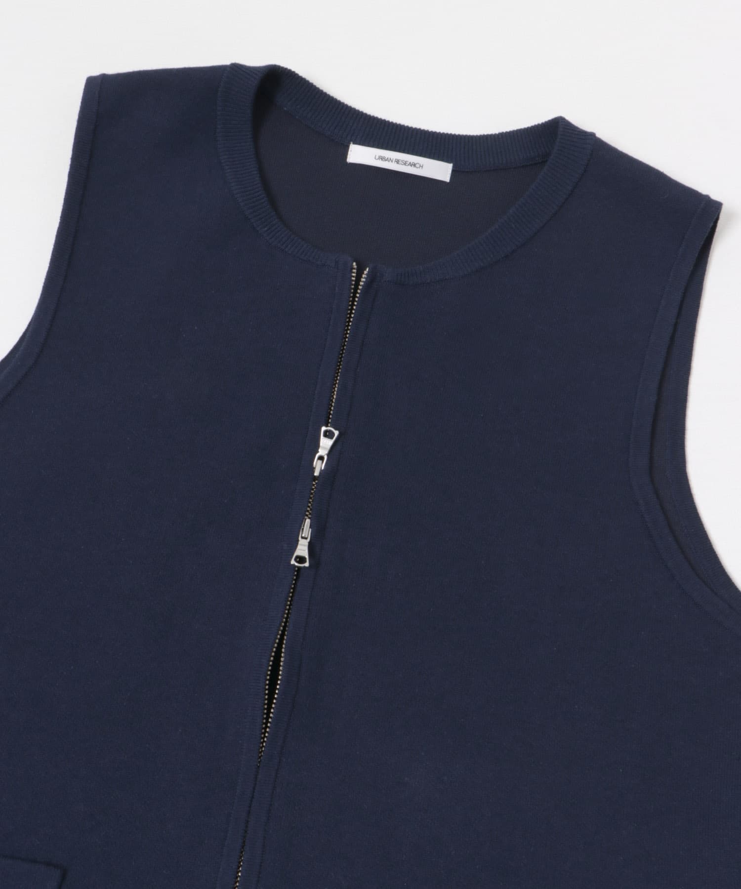 ダブルジップニットベスト NAVY FREE