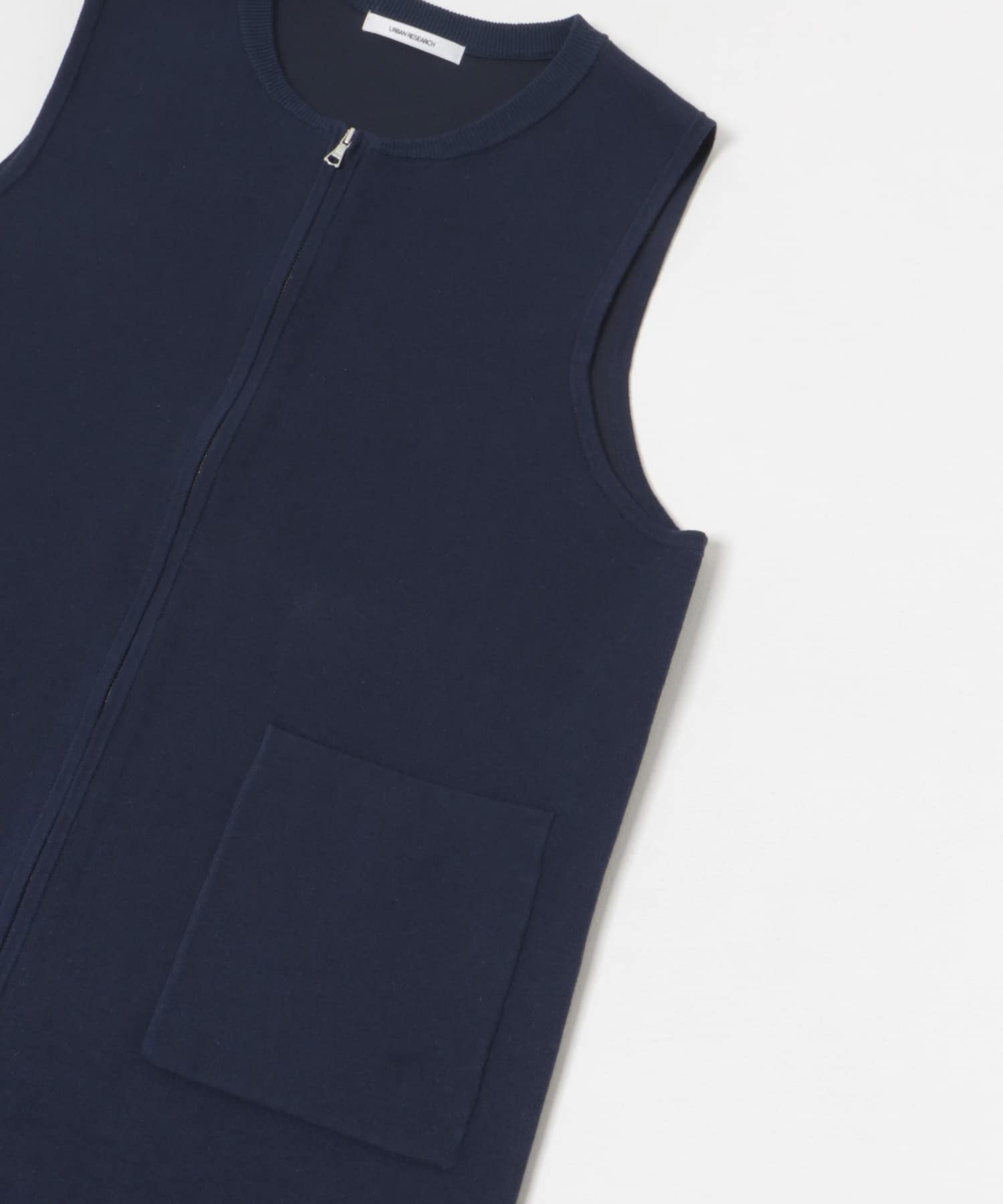 ダブルジップニットベスト NAVY FREE